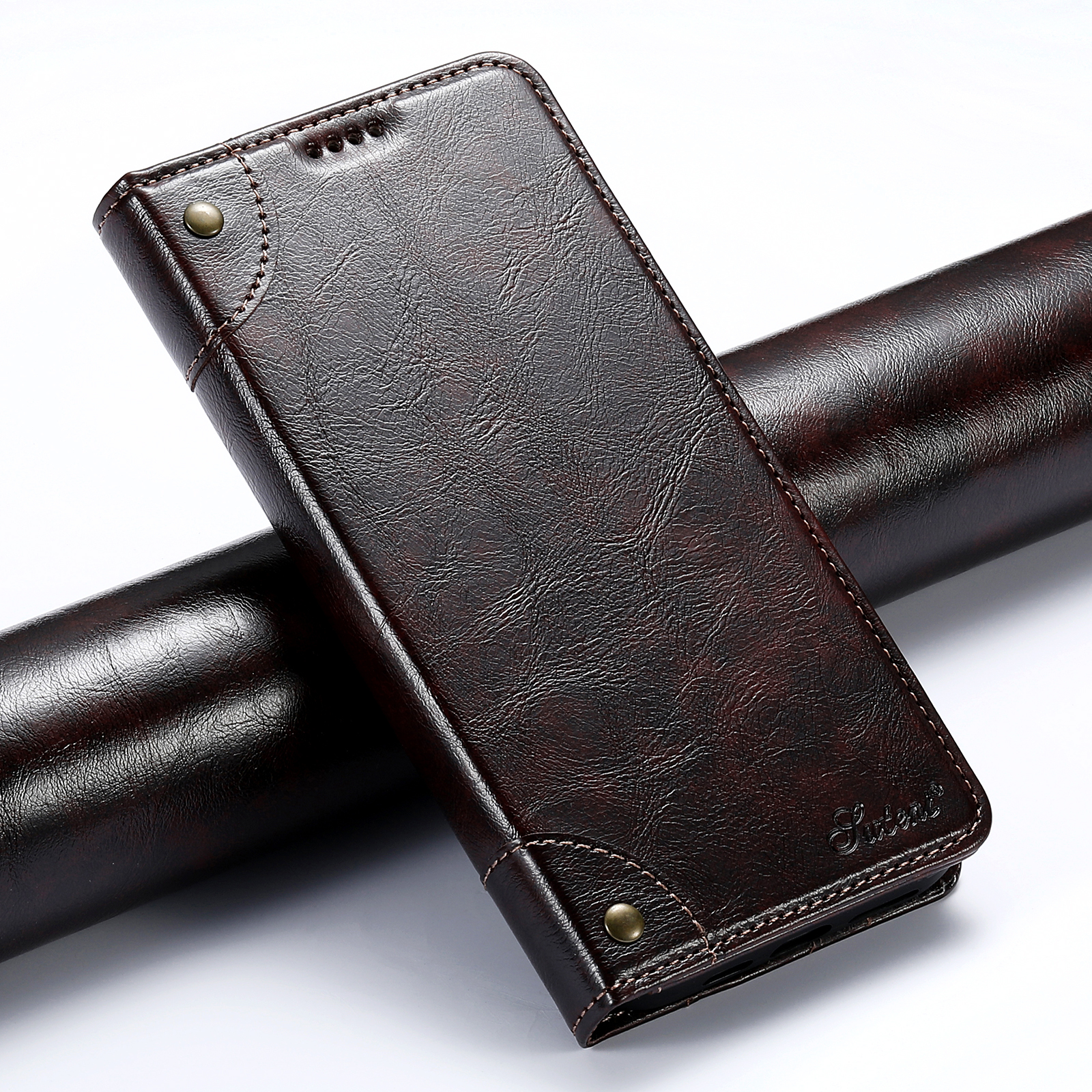 SUTENI BLK Phone Case PU Leather Card Holder Stand Wallet Magnet Flip Cover For iPhone 16 Pro Max 15 Plus 14 13 12 Mini 11