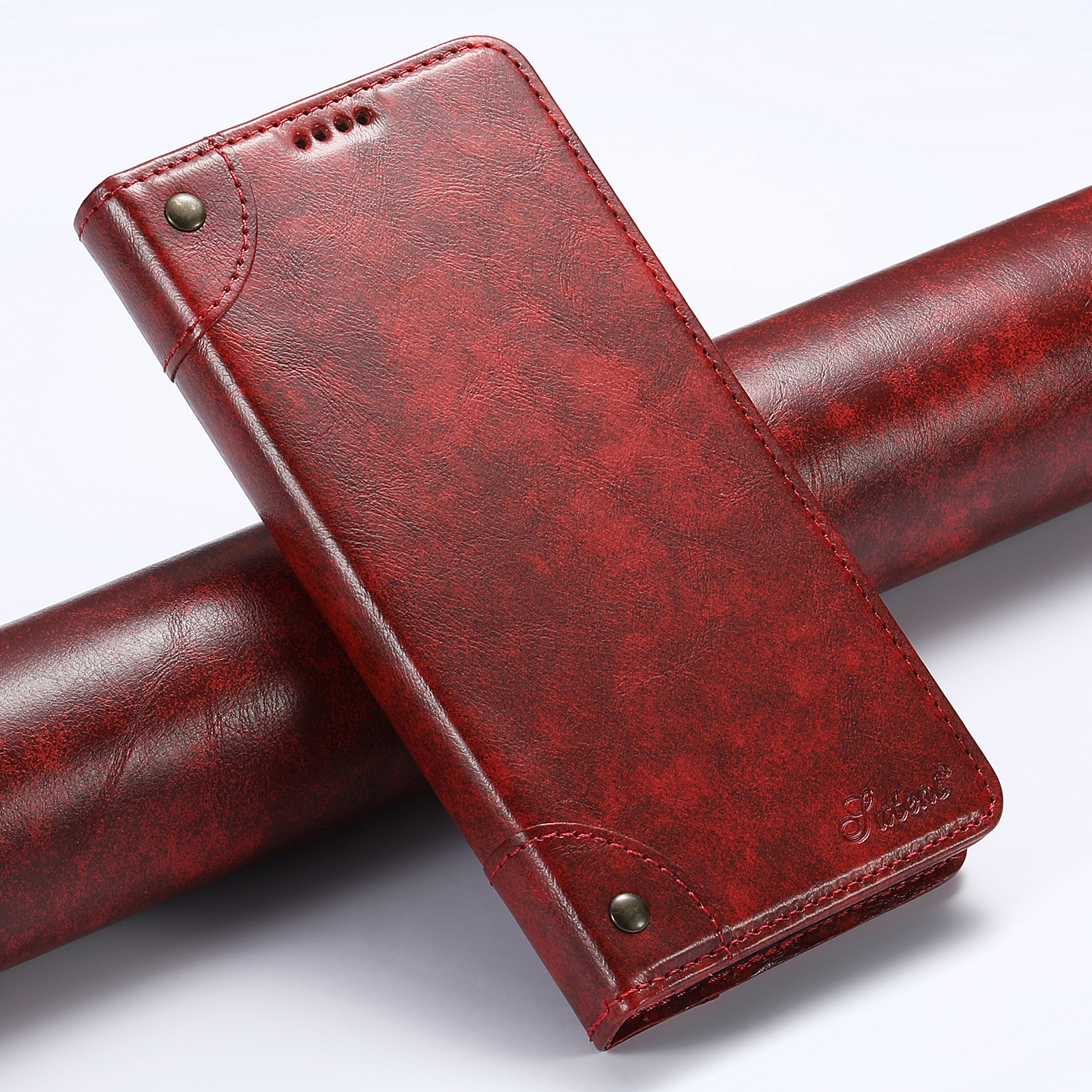 SUTENI BLK Phone Case Faux Leather Card Holder Stand Wallet Magnet Flip Cover For iPhone 17 Pro Max 16 Plus 15 14 13 mini 12 11