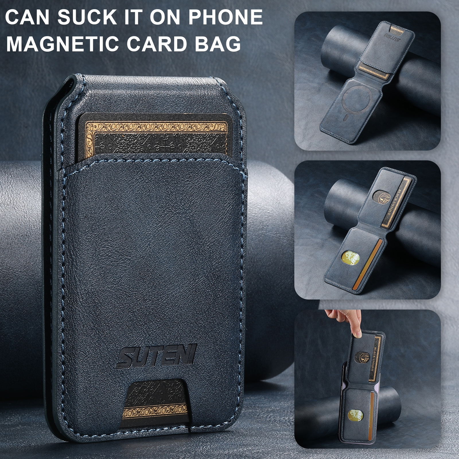 SUTENI S2 Mobile Phone Wallet Magnet Flip Pocket Card Storage Luxury PU Leather Bag Wallet