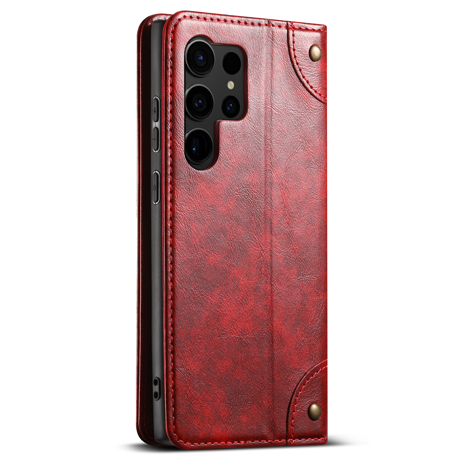 SUTENI BLK Phone Case PU Leather Card Holder Stand Wallet Magnet Flip Cover For Samsung S26Ultra S25Plus S24 S23 S22 Note20