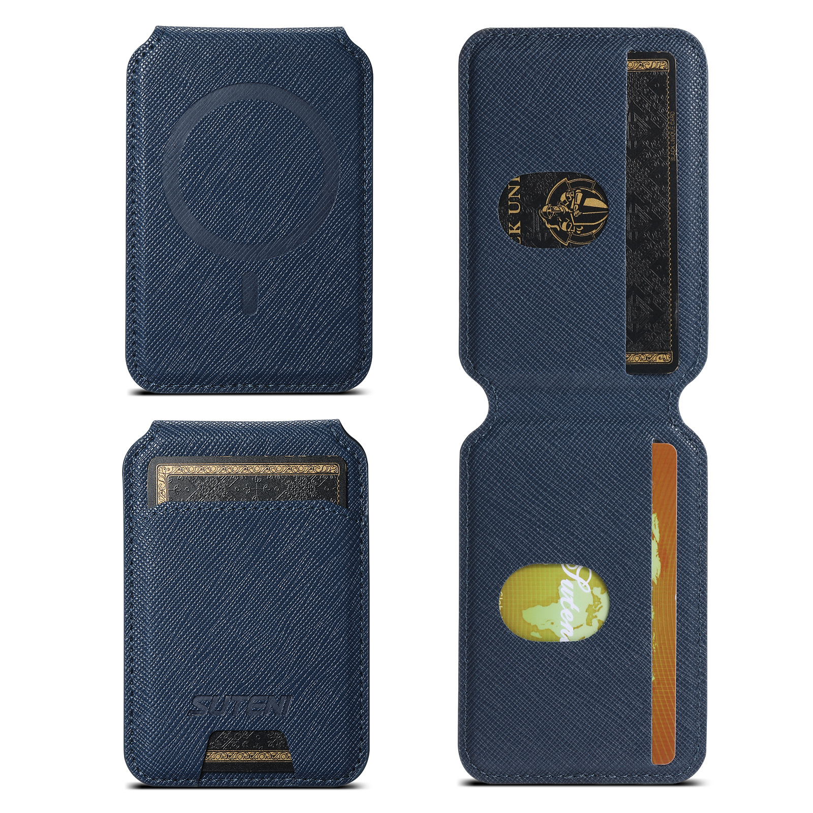 SUTENI S2SZ Luxury PU Leather Stand Mobile Phone Wallet Magnet Flip Pocket Card Storage Bag Wallet