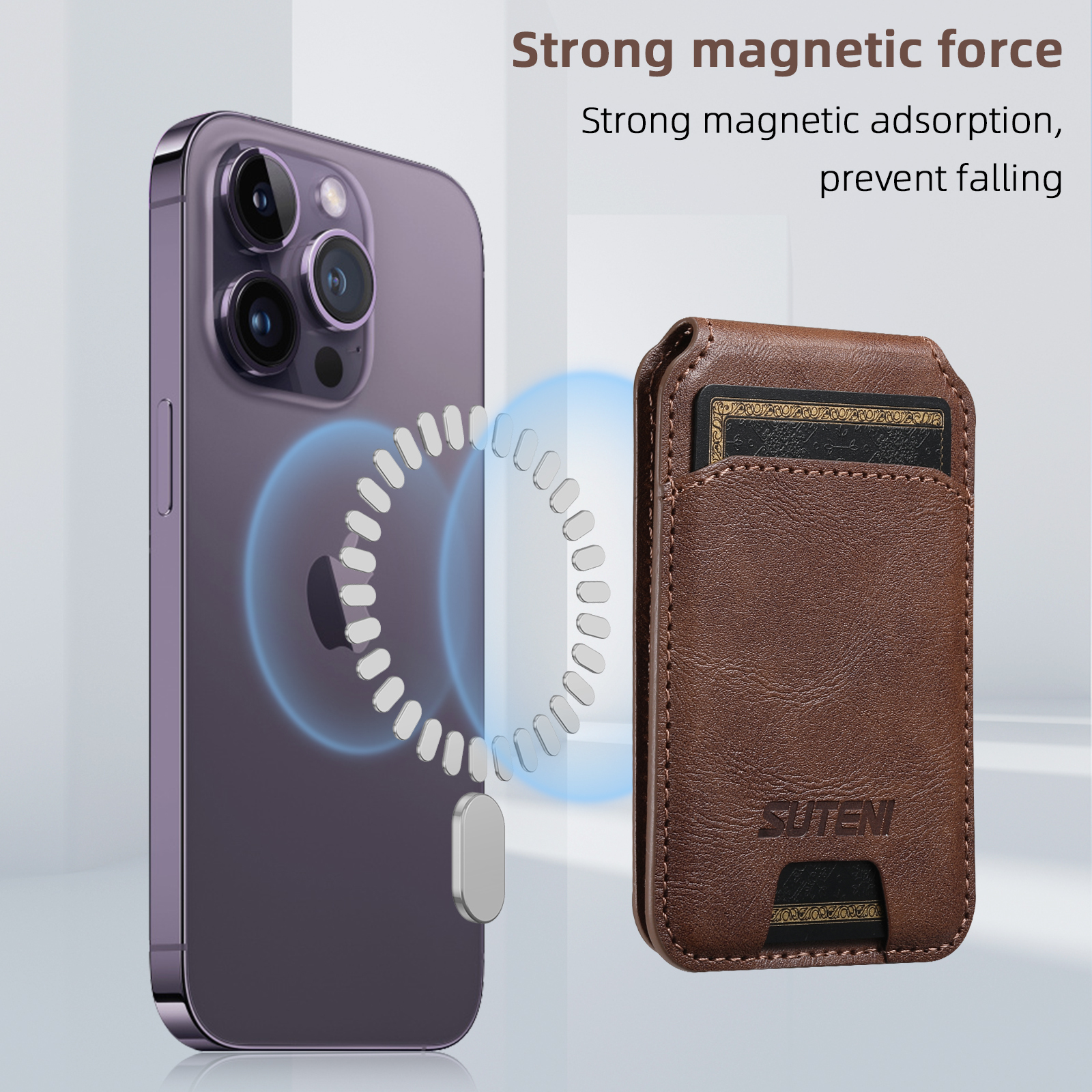 SUTENI S2 Mobile Phone Wallet Magnet Flip Pocket Card Storage Luxury PU Leather Bag Wallet
