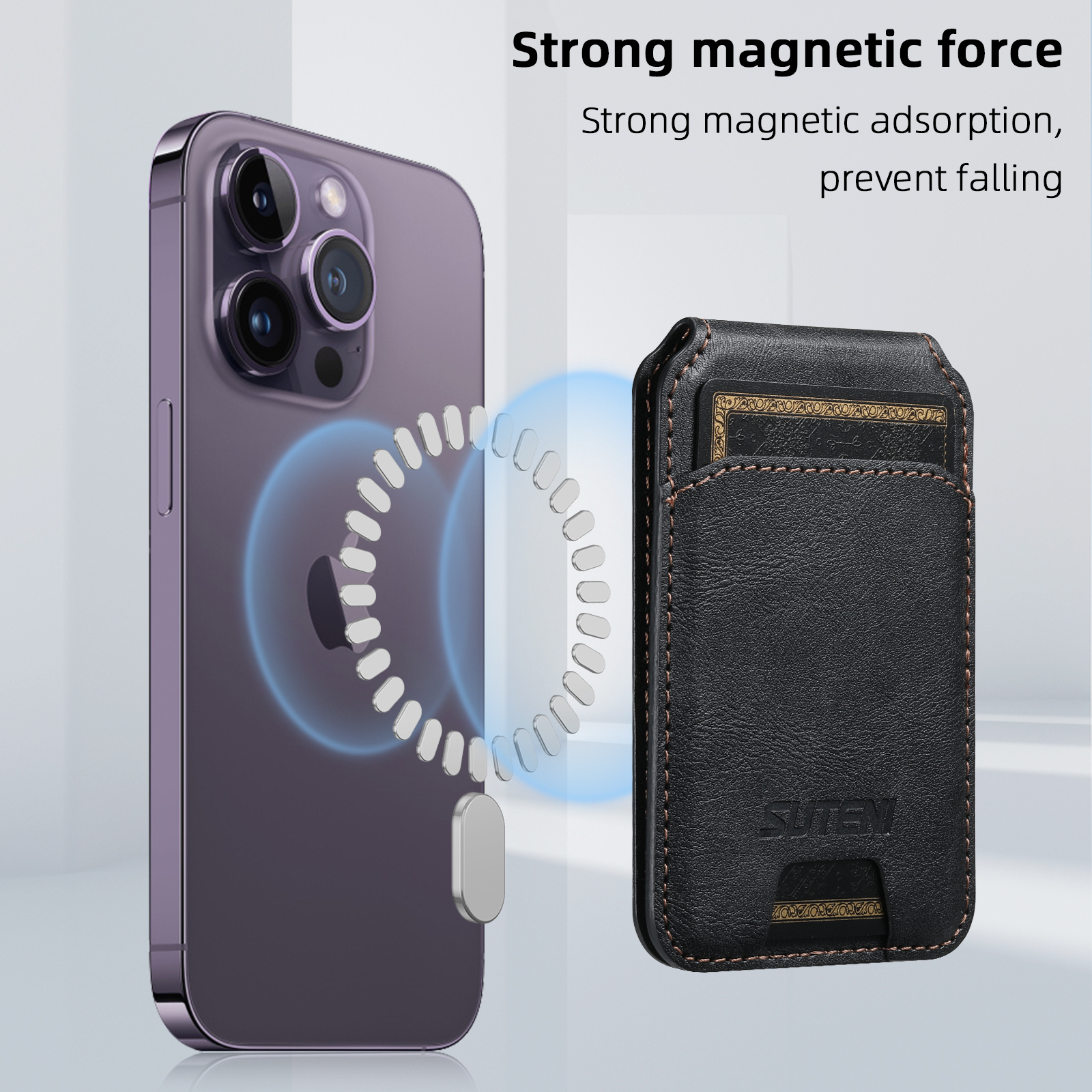 SUTENI S2 Mobile Phone Wallet Magnet Flip Pocket Card Storage Luxury PU Leather Bag Wallet