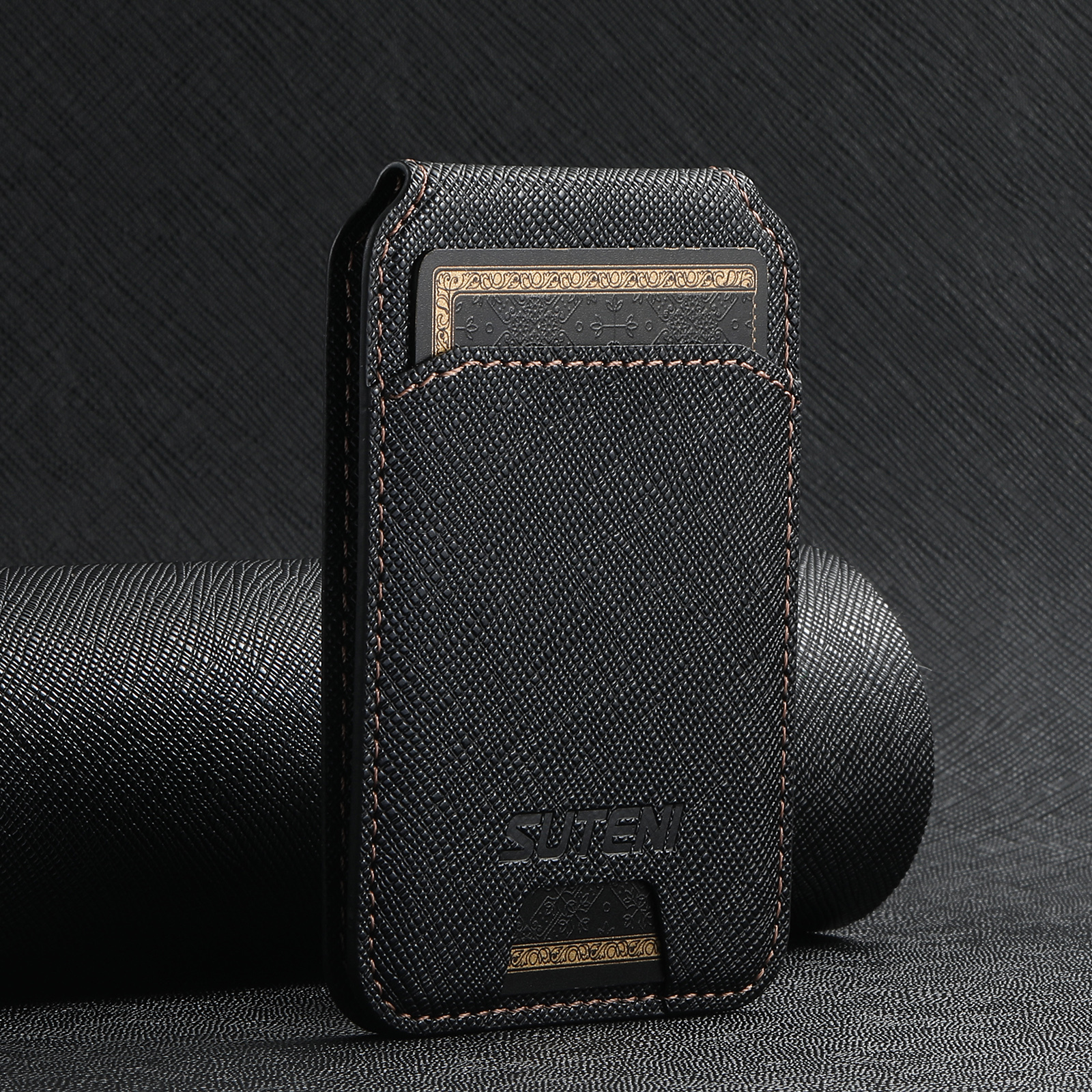 SUTENI S2SZ Luxury PU Leather Stand Mobile Phone Wallet Magnet Flip Pocket Card Storage Bag Wallet