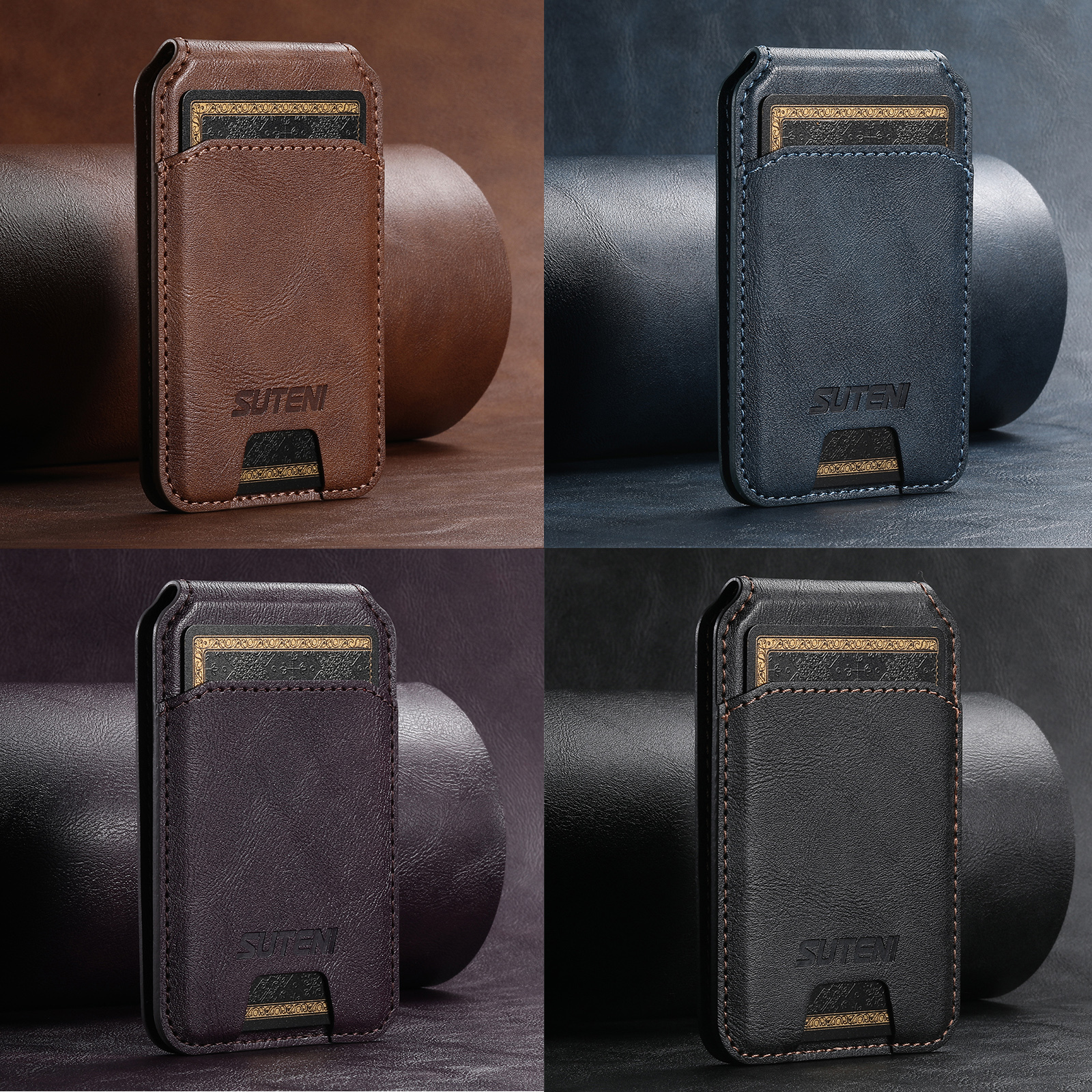 SUTENI S2 Mobile Phone Wallet Magnet Flip Pocket Card Storage Luxury PU Leather Bag Wallet