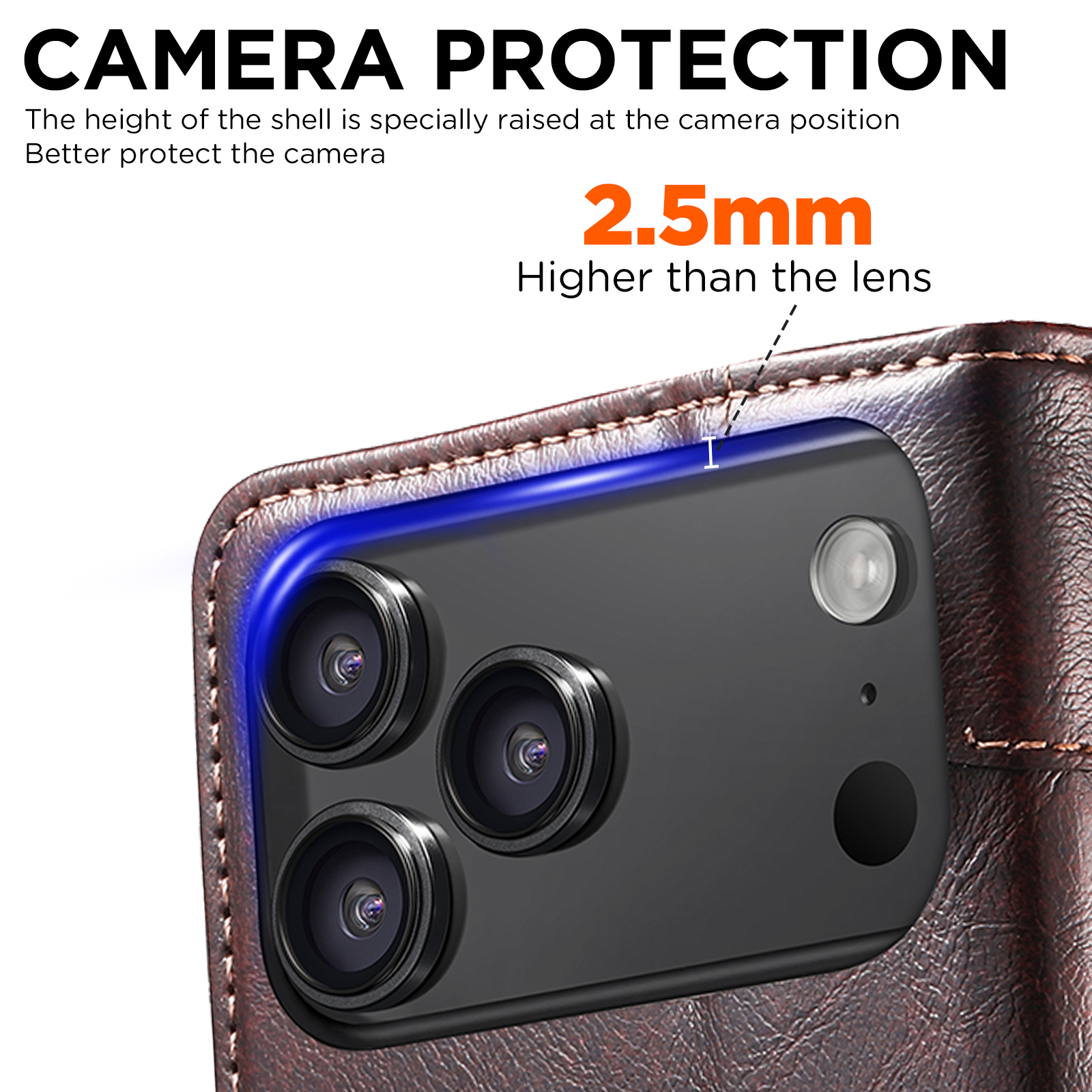 SUTENI BLK Phone Case Faux Leather Card Holder Stand Wallet Magnet Flip Cover For iPhone 17 Pro Max 16 Plus 15 14 13 12