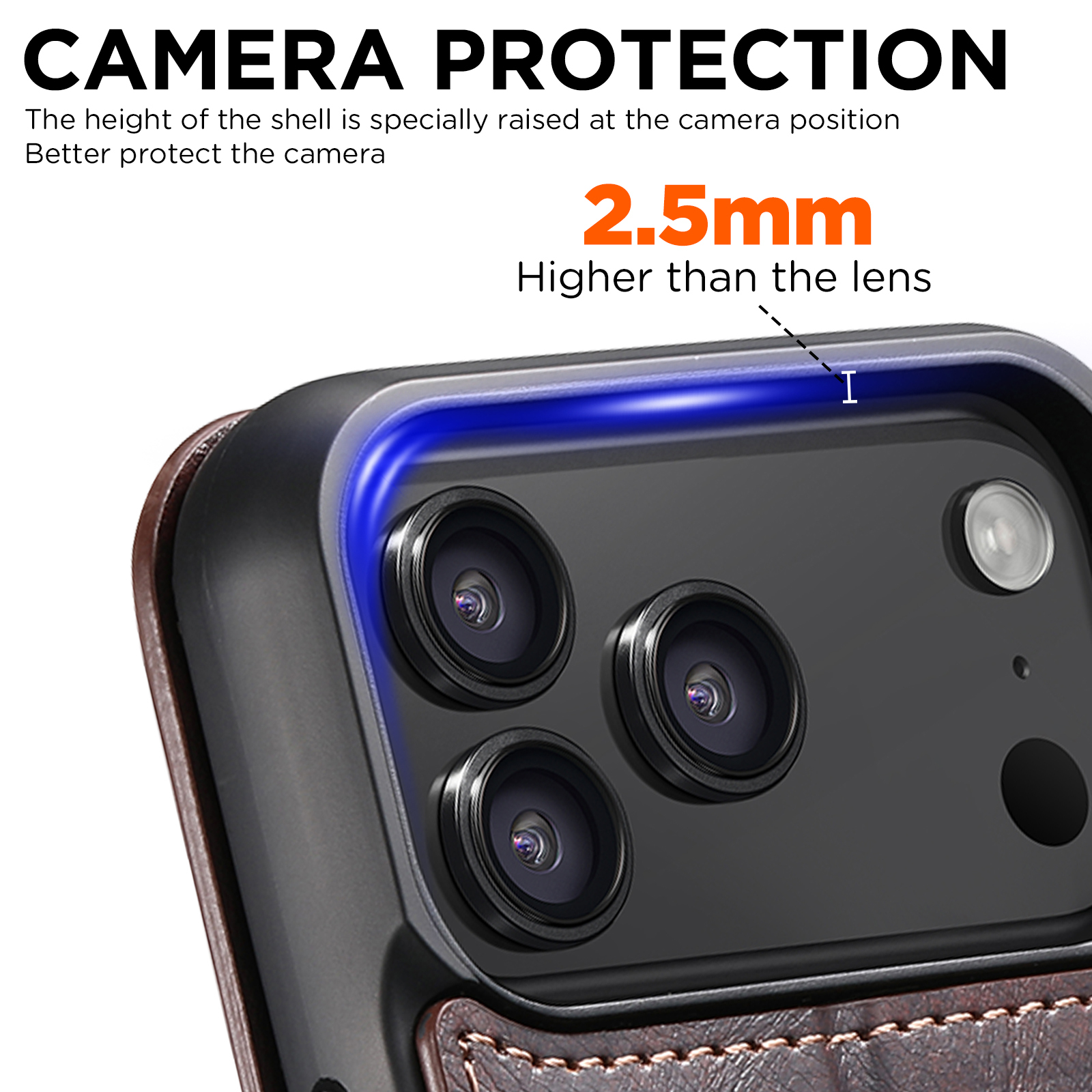 SUTENI J05 Faux Leather Wireless Charging  Card Holder Stand Wallet Magnetic buckle Phone Case For iPhone 17 Pro Max 16 Plus 15 14 13 12
