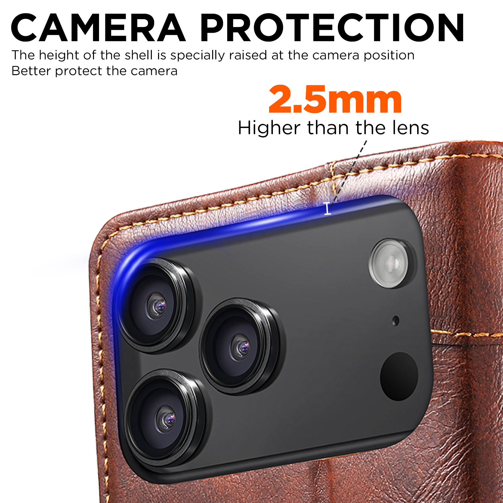 SUTENI BLK Phone Case Faux Leather Card Holder Stand Wallet Magnet Flip Cover For iPhone 17 Pro Max 16 Plus 15 14 13 12