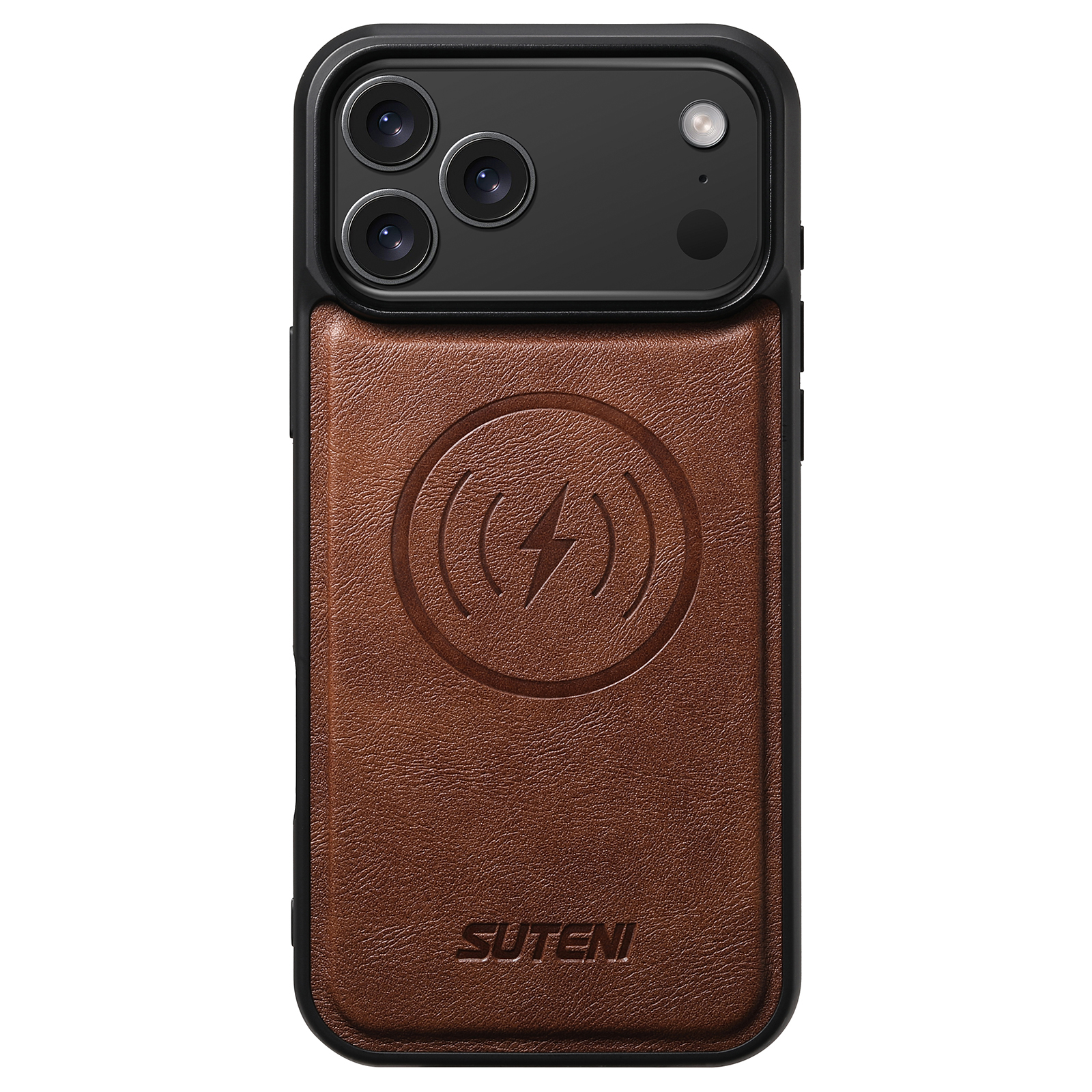 SUTENI G5 Frosted Feel Faux Leather Magnet Wireless Charging Phone Case For iPhone 17 Pro Max 16 Plus 15 14 13 12
