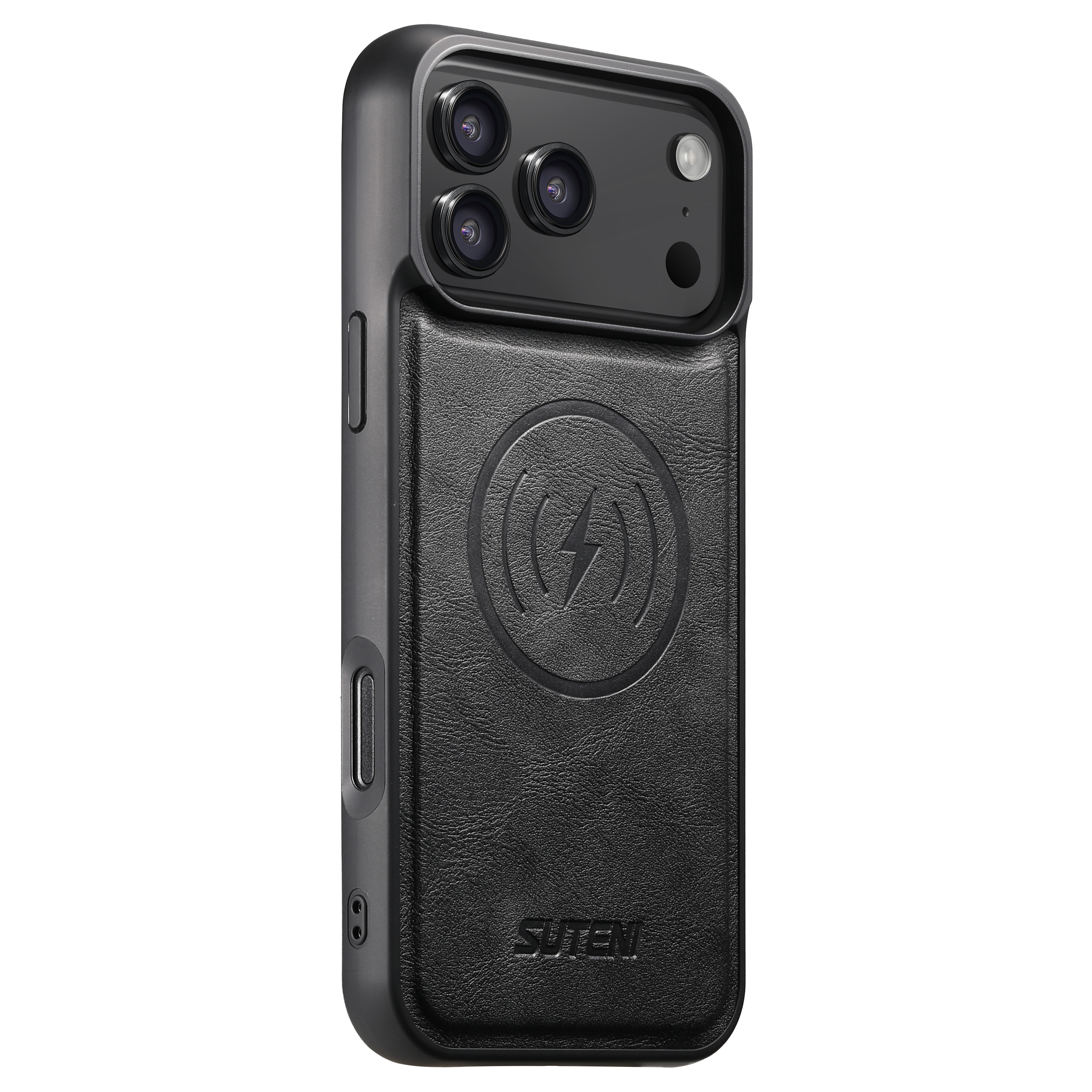 SUTENI G5 Frosted Feel Faux Leather Magnet Wireless Charging Phone Case For iPhone 17 Pro Max 16 Plus 15 14 13 12