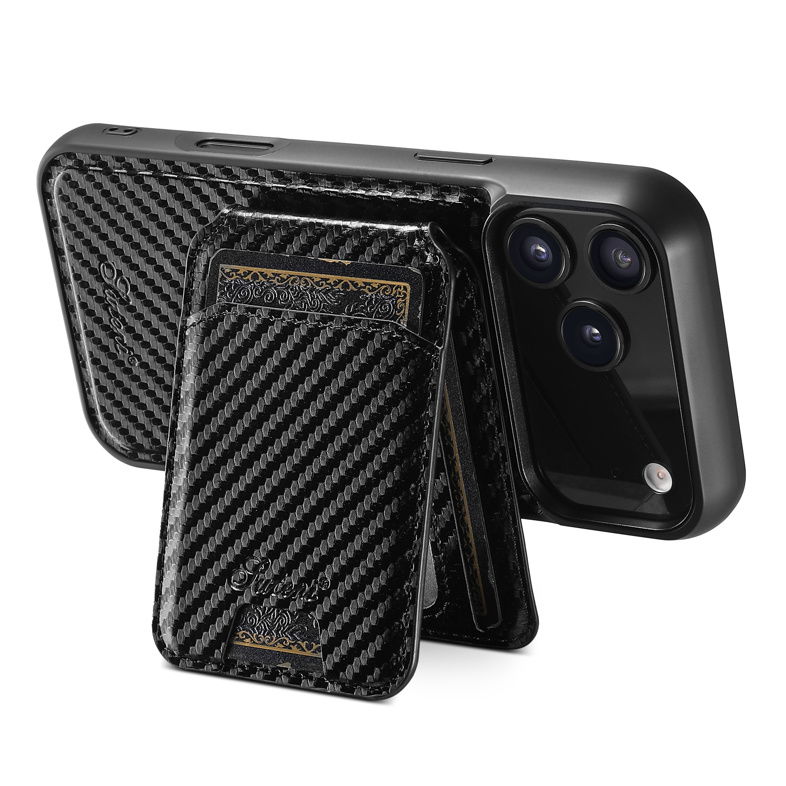 SUTENI H18TXW Phone Case Magnet Wireless Charging Card Holder Stand Luxury Faux Leather For iPhone 17 Pro Max 16 Plus 15 14 13 12