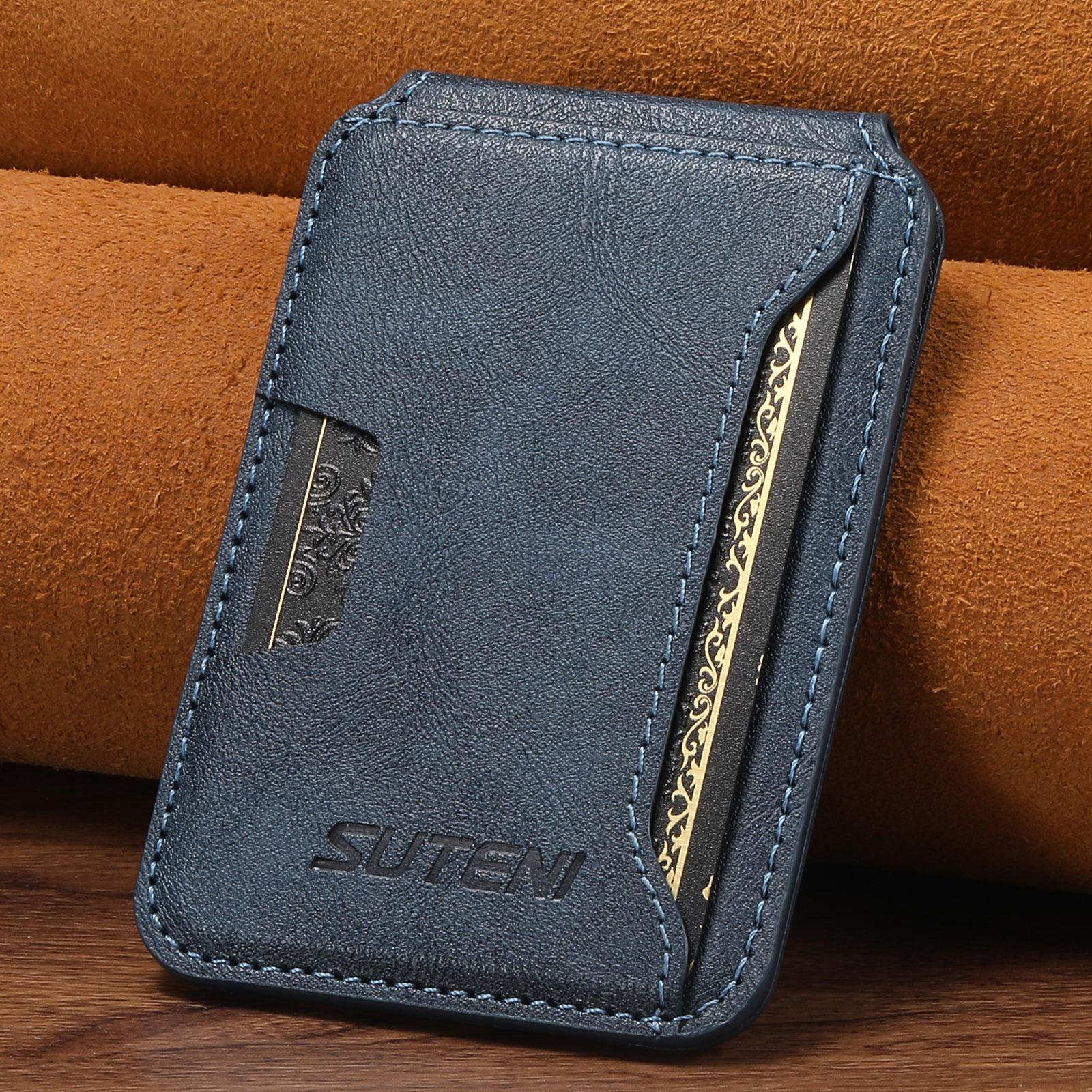 SUTENI S3 Mobile Phone Wallet Stand Magnet Flip Pocket Card Storage Luxury Faux Leather Bag Wallet