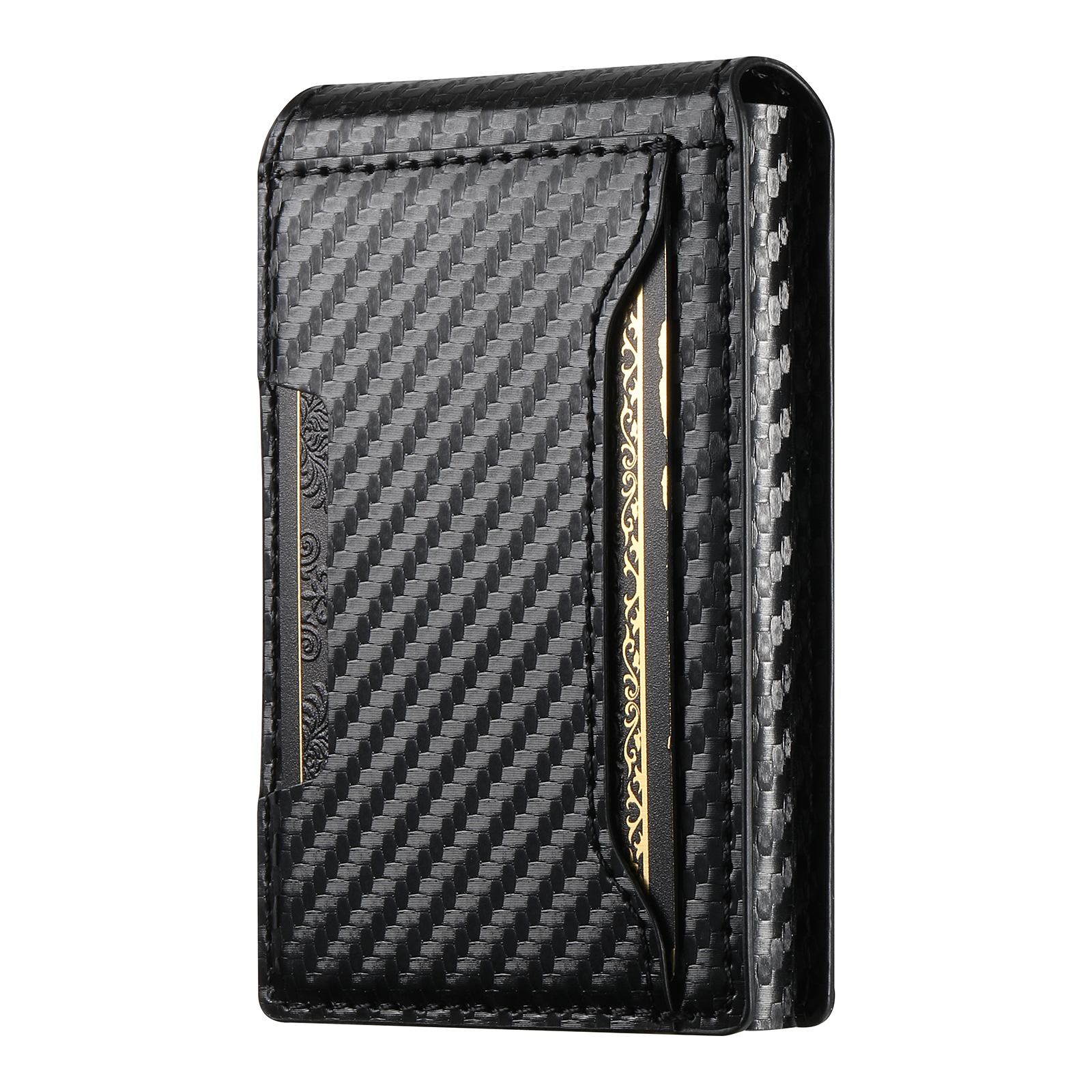 SUTENI KH6TXW Card Slot Wallet Flip Cover Faux Leather Card Box Pressing The Button Automatically Ejects The Card