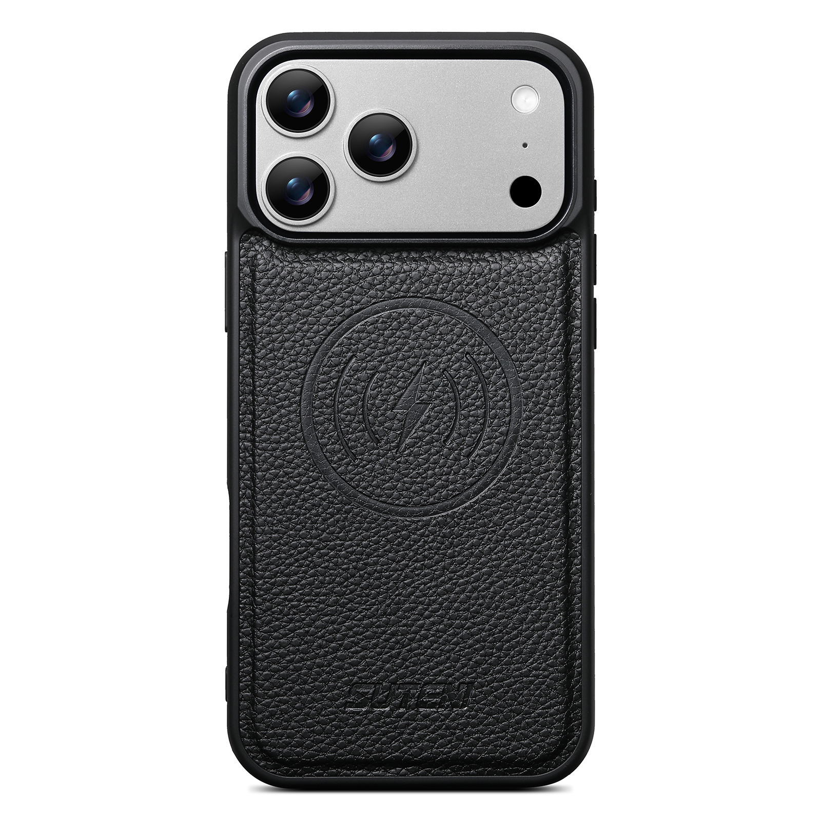 SUTENI G5DLZ Frosted Feel Faux Leather Magnet Wireless Charging Phone Case For iPhone 17 Pro Max 16 15 14 13