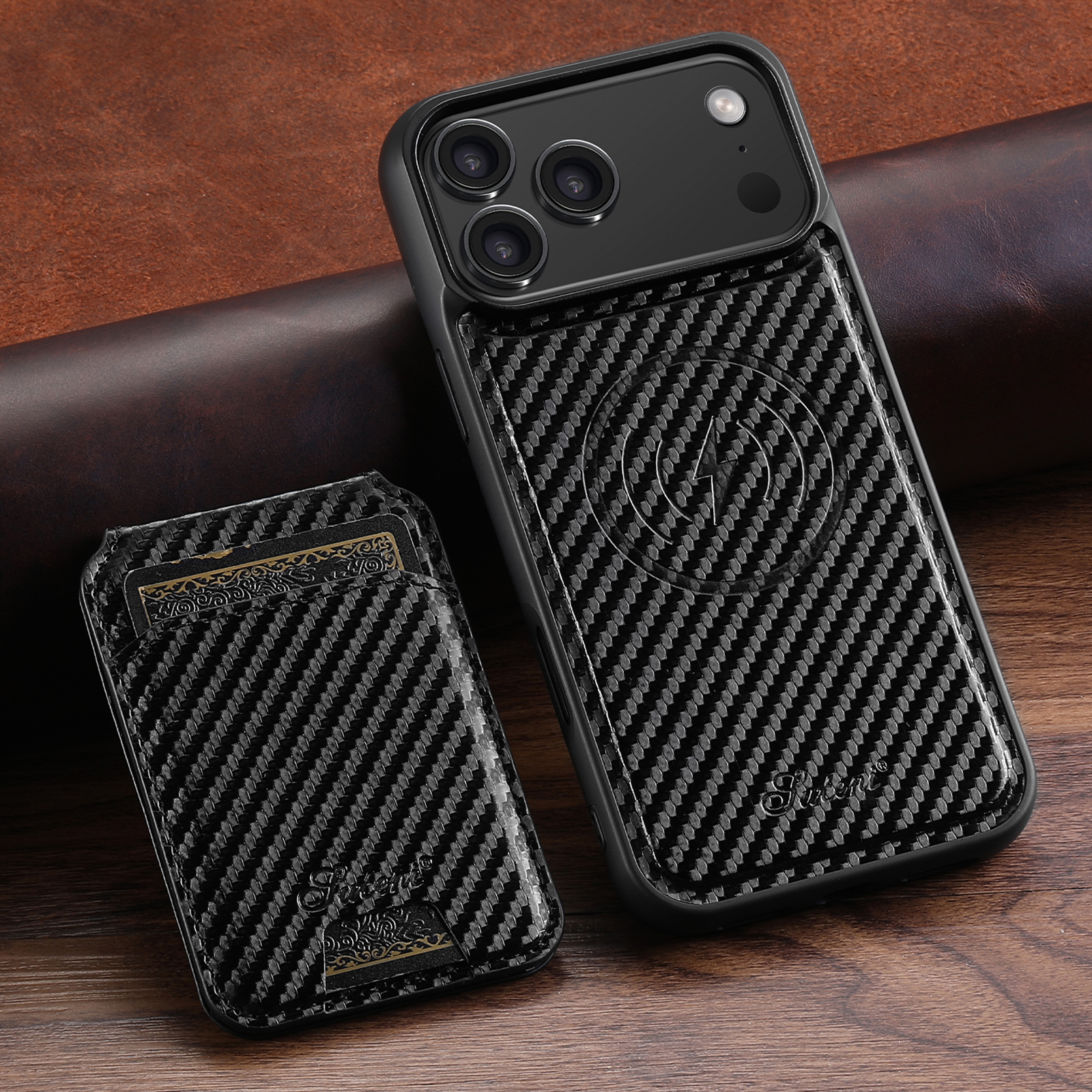 SUTENI H18TXW Phone Case Magnet Wireless Charging Card Holder Stand Luxury Faux Leather For iPhone 17 Pro Max 16 Plus 15 14 13 12