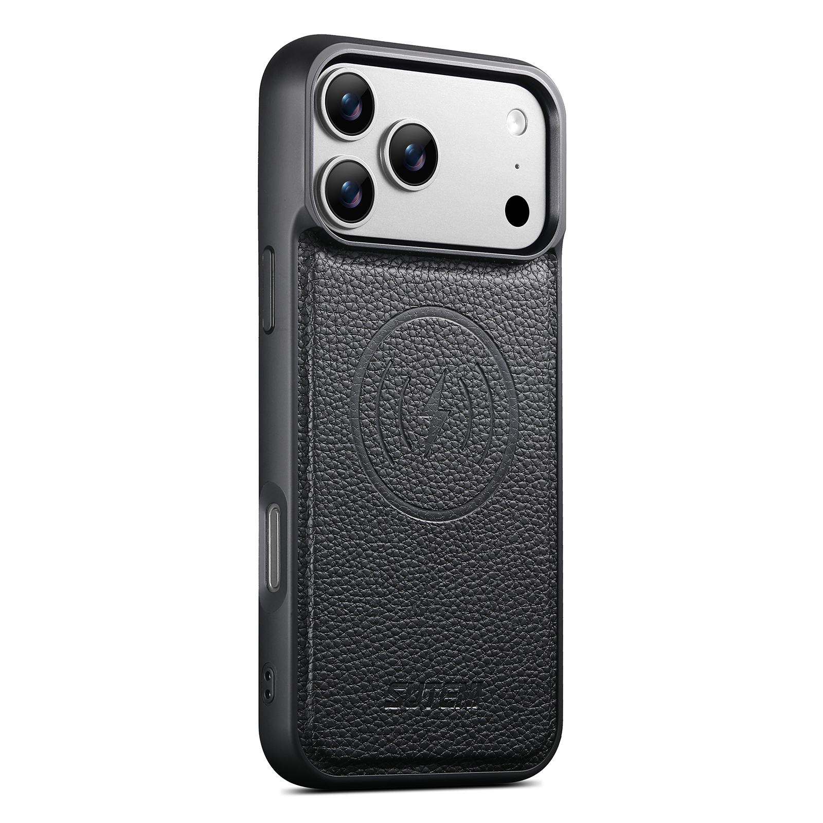 SUTENI G5DLZ Frosted Feel Faux Leather Magnet Wireless Charging Phone Case For iPhone 17 Pro Max 16 15 14 13