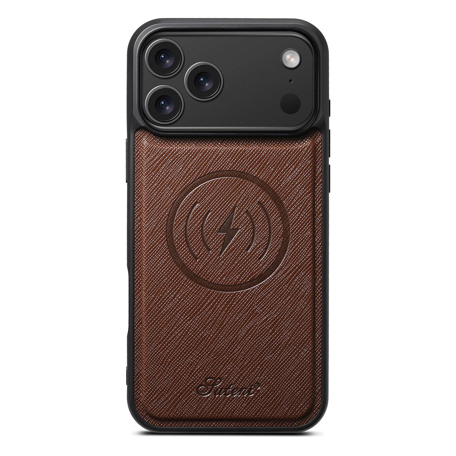 SUTENI H18SZ-DK Wireless Charging Phone Case Luxury Faux Leather Magnet For iPhone 17 Pro Max 16 Plus 15 14 13 12