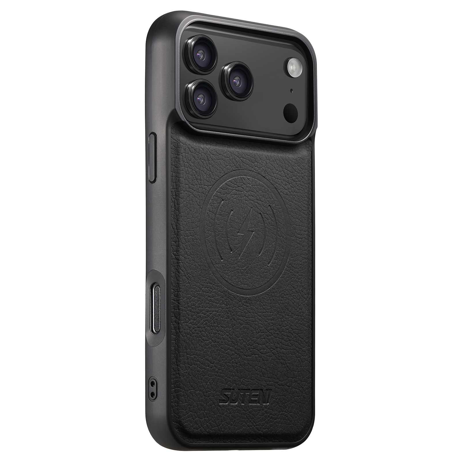 SUTENI G5LZ Frosted Feel Faux Leather Magnet Wireless Charging Phone Case For iPhone 17 Pro Max 16 Plus 15 14 13