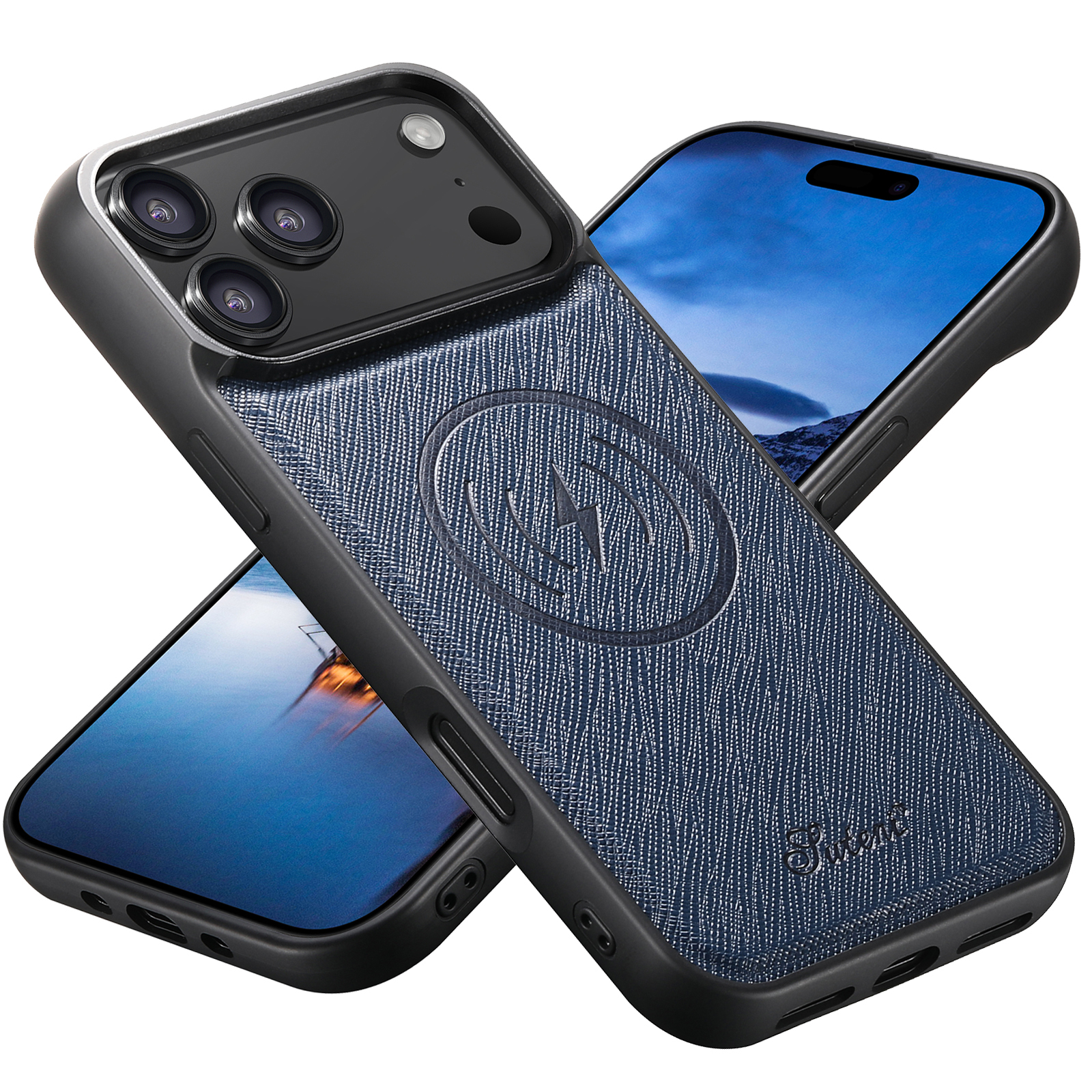 SUTENI H18SZ-DK Wireless Charging Phone Case Luxury Faux Leather Magnet For iPhone 17 Pro Max 16 Plus 15 14 13 12
