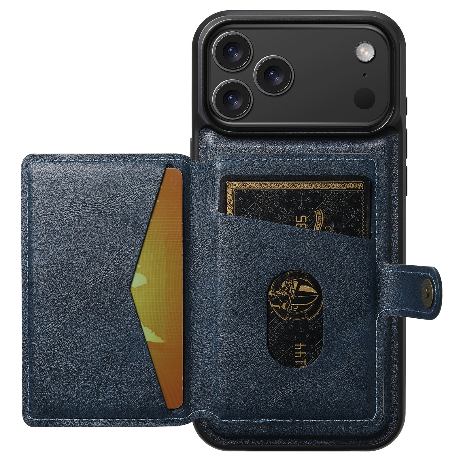 SUTENI M4 Wireless Charging Luxury Faux Leather Magnet Phone Case Card Holder Stand For iPhone 17 Pro Max 16 Plus 15 14 13 12