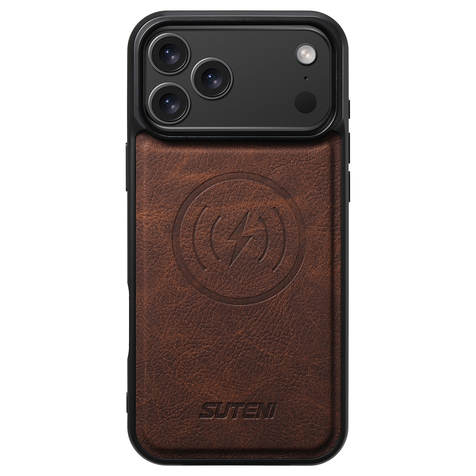 SUTENI G5LZ Frosted Feel Faux Leather Magnet Wireless Charging Phone Case For iPhone 17 Pro Max 16 Plus 15 14 13