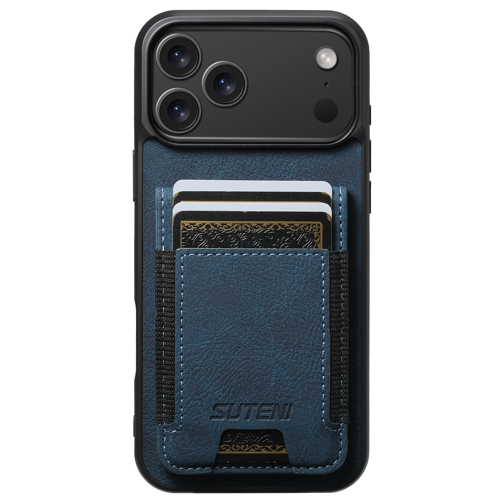 SUTENI H03LZ Luxury Faux Leather Card Holder Stand Phone Case Frosted Feel For iPhone 17 Pro Max 16 Plus 15 14 13 12