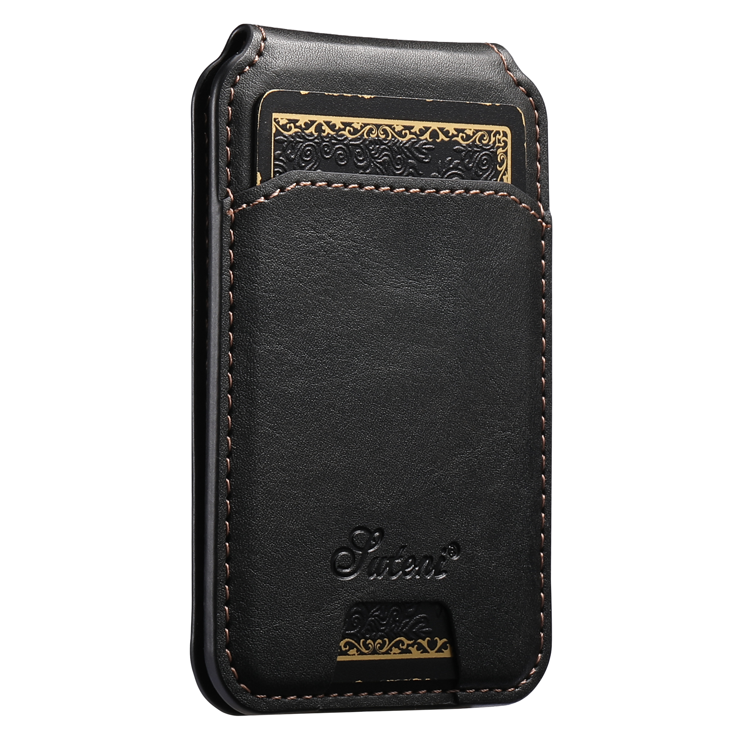 SUTENI H15 Wireless Charging Faux Leather Magnet Card Holder Stand Picture frame Phone Case For Google Pixel 10ProXL 9 8A 7 6
