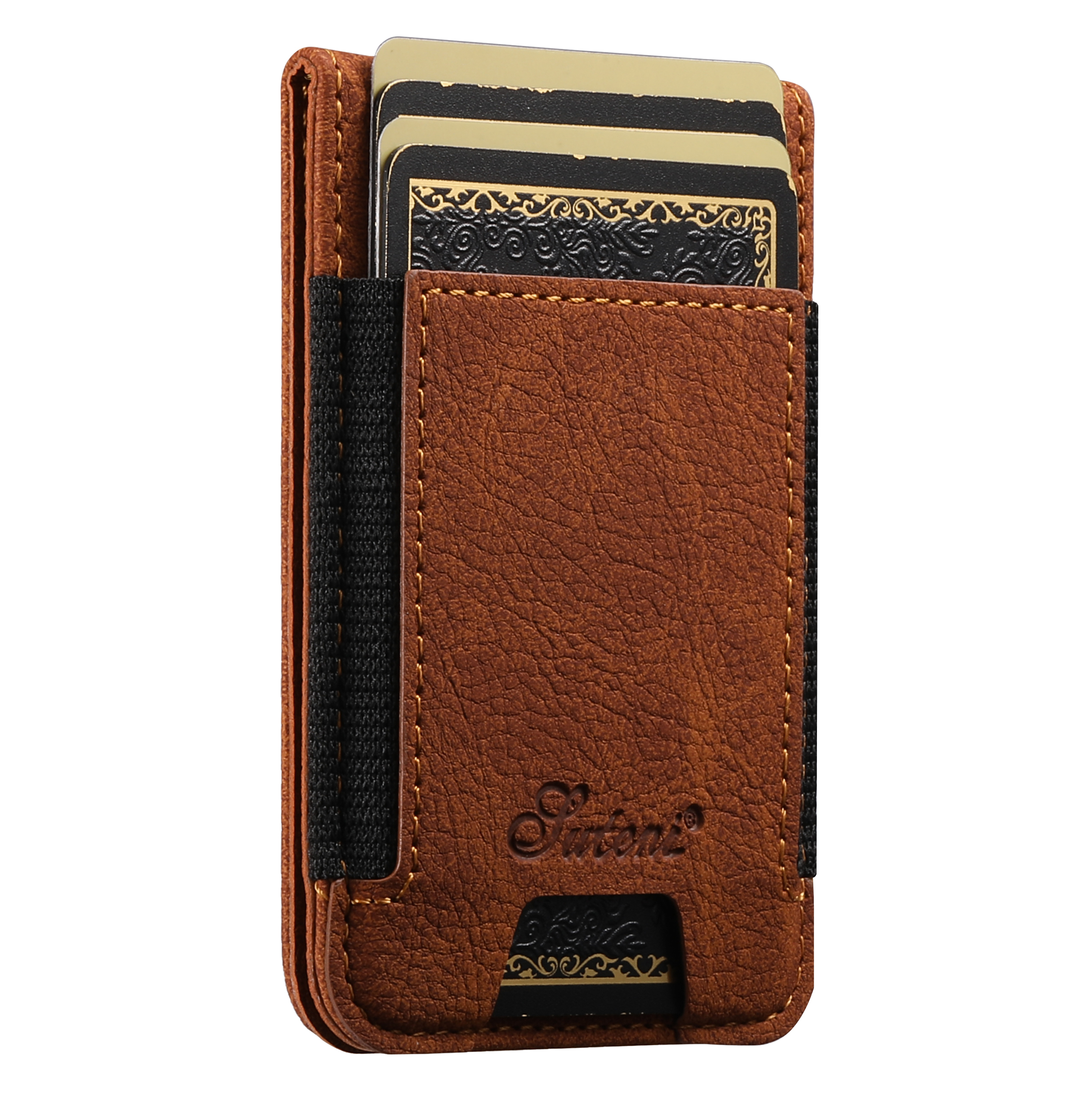 SUTENI H17LZ Magnet Wireless Charging Card Holder Stand Luxury Faux Leather Phone Case For Google Pixel 10ProXL 9 8A 7 6
