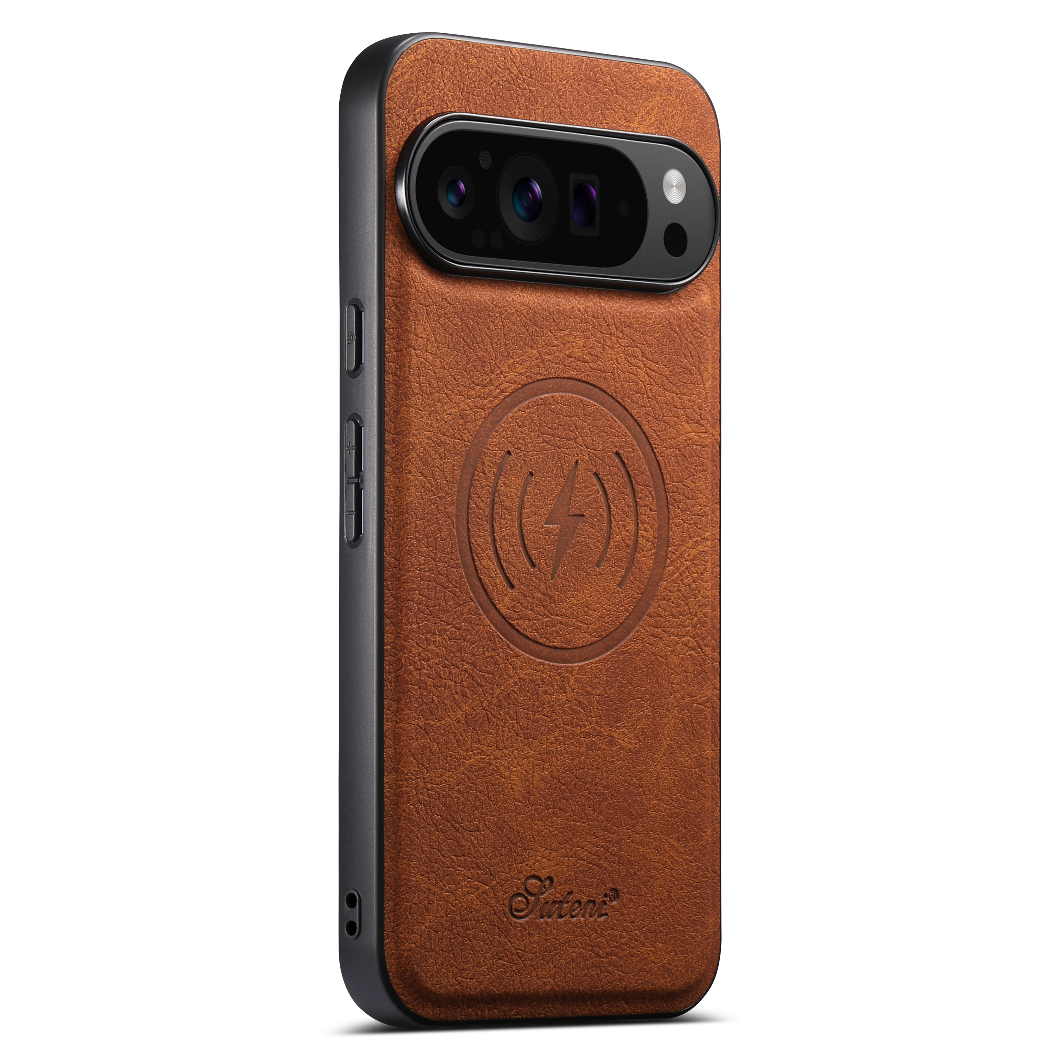SUTENI H17LZ Magnet Wireless Charging Card Holder Stand Luxury Faux Leather Phone Case For Google Pixel 10ProXL 9 8A 7 6