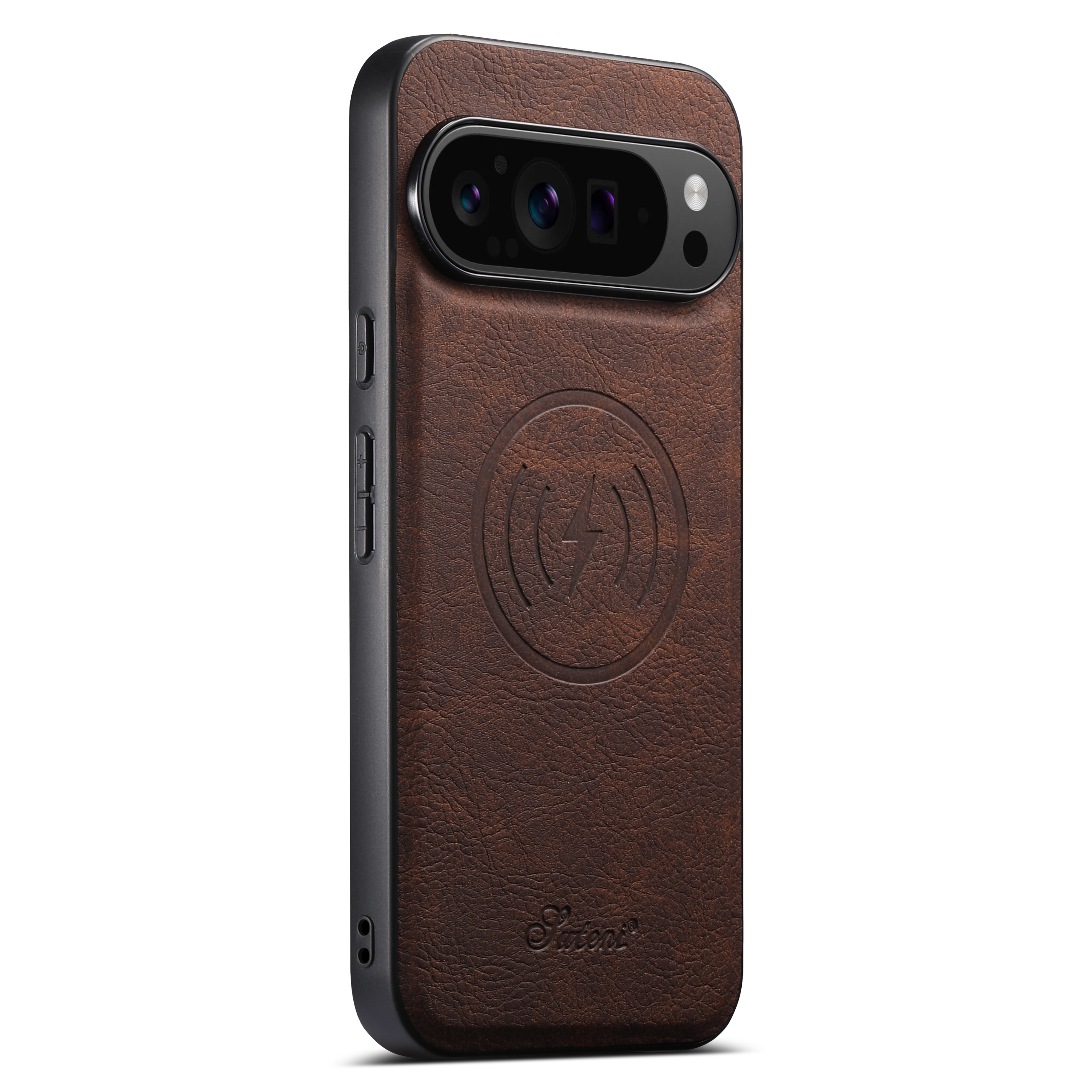 SUTENI H16DK Luxury Faux Leather Phone Case Magnet Wireless Charging Frosted Feel For Google Pixel 10ProXL 9 8A 7 6