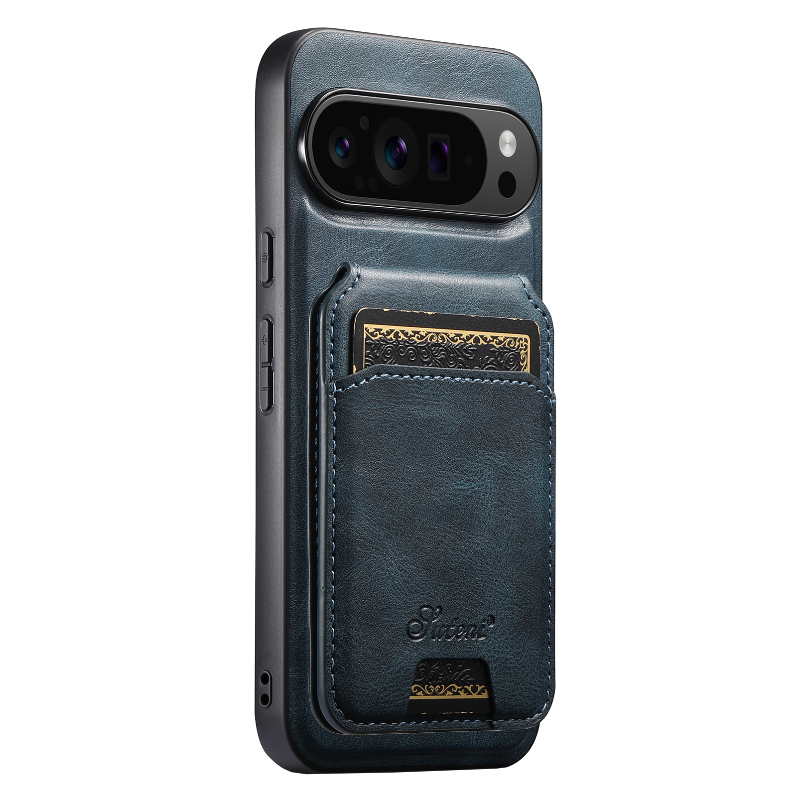 SUTENI H15 Wireless Charging Faux Leather Magnet Card Holder Stand Picture frame Phone Case For Google Pixel 10ProXL 9 8A 7 6