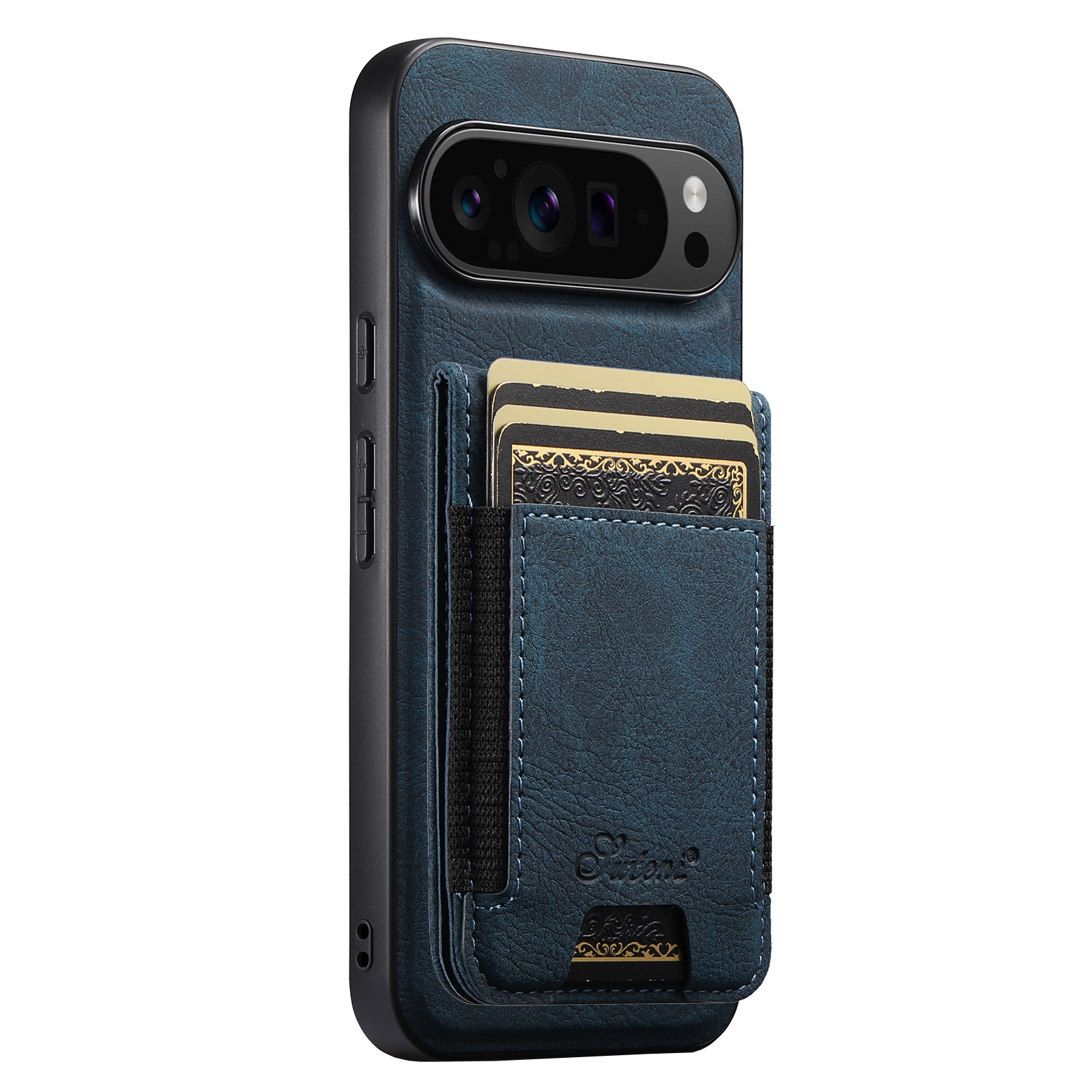 SUTENI H17LZ Magnet Wireless Charging Card Holder Stand Luxury Faux Leather Phone Case For Google Pixel 10ProXL 9 8A 7 6
