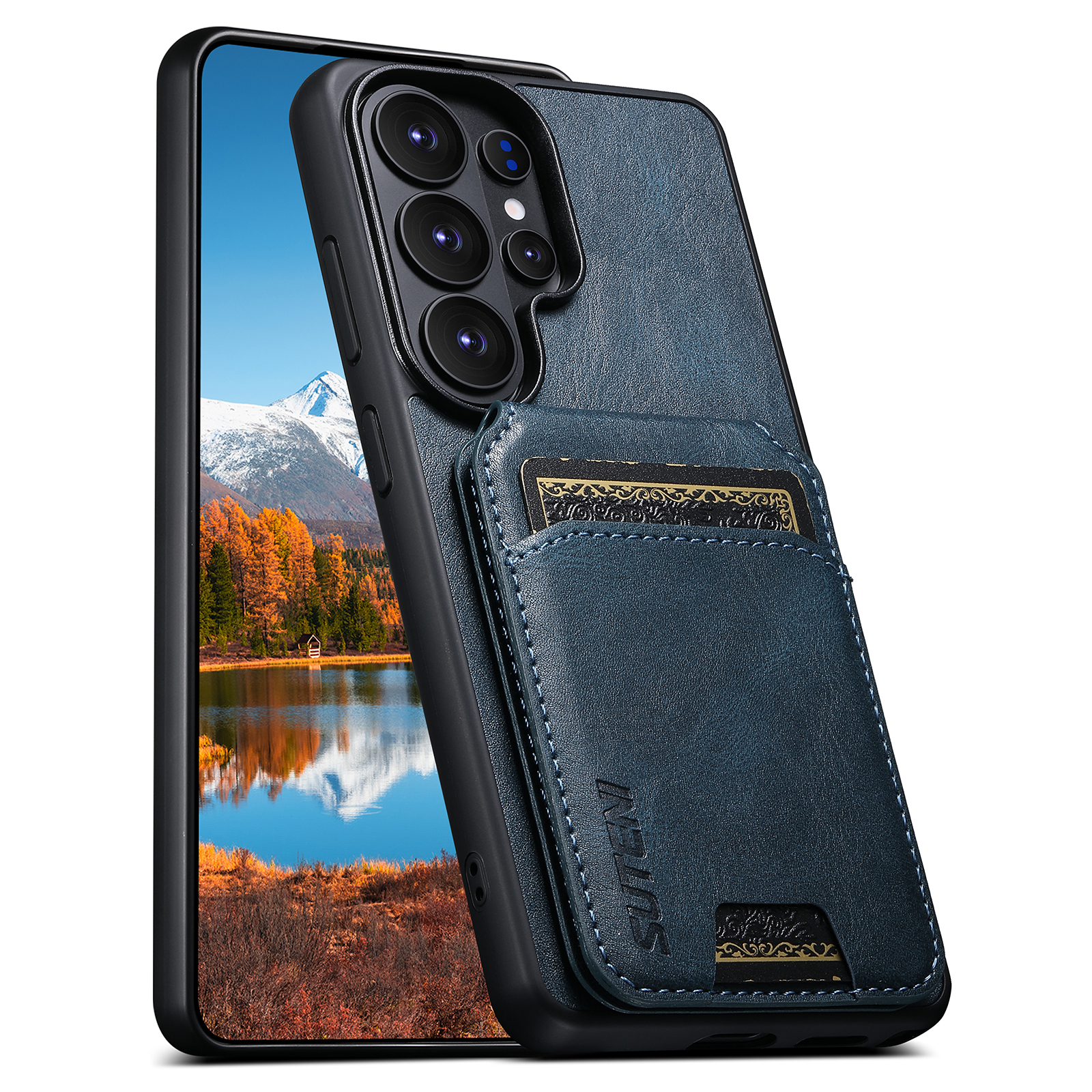 SUTENI H02YL Luxury Faux Leather Phone Case Card Holder Stand For Samsung Galaxy S26 Ultra S25 Plus S24 S23 S22 Note20