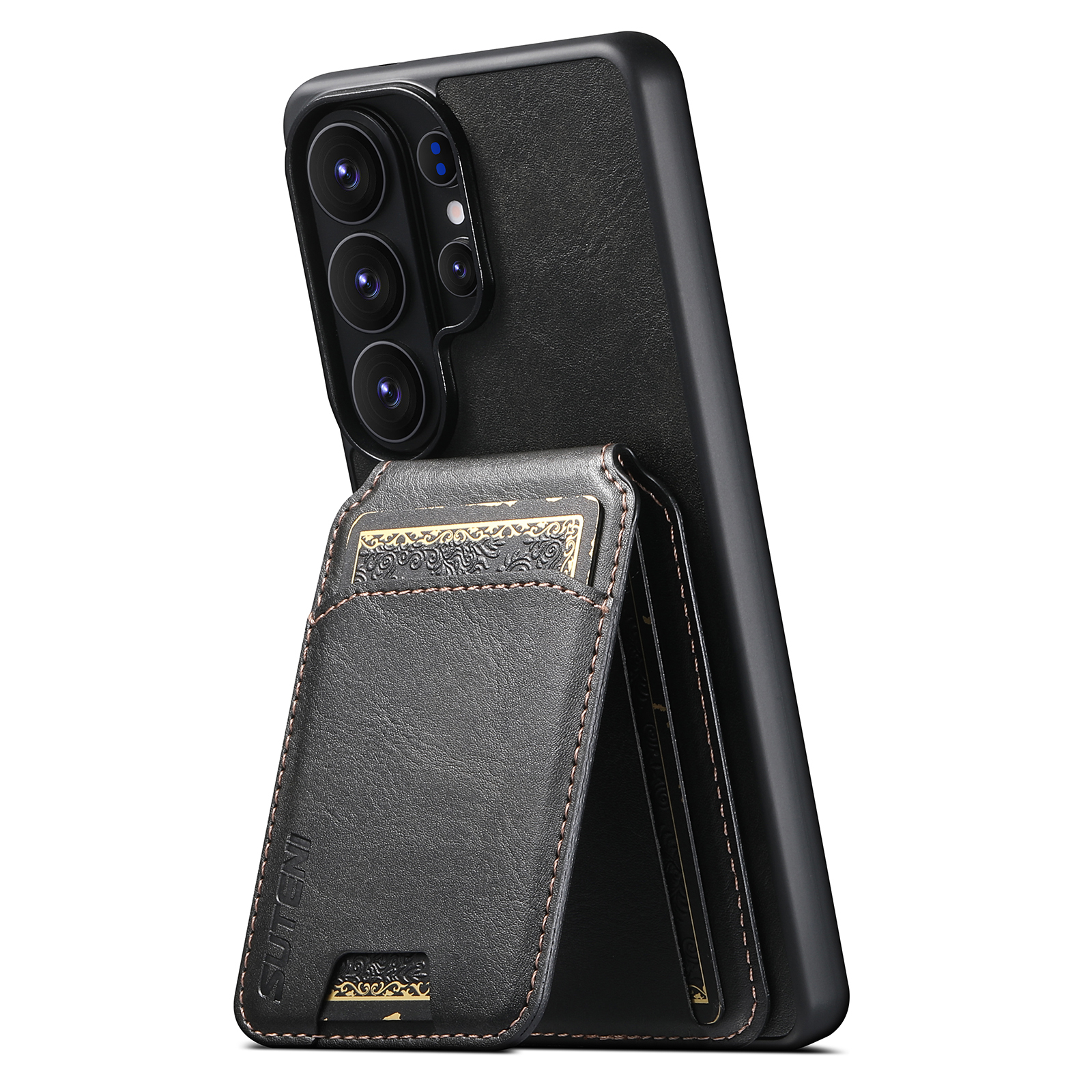 SUTENI H02YL Luxury Faux Leather Phone Case Card Holder Stand For Samsung Galaxy S26 Ultra S25 Plus S24 S23 S22 Note20