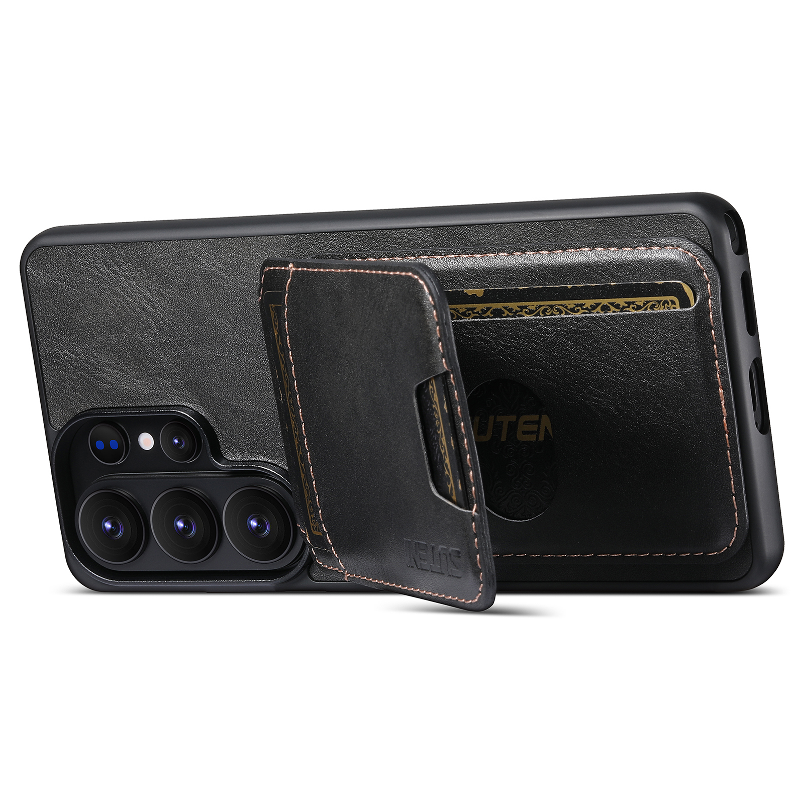 SUTENI H02YL Luxury Faux Leather Phone Case Card Holder Stand For Samsung Galaxy S26 Ultra S25 Plus S24 S23 S22 Note20