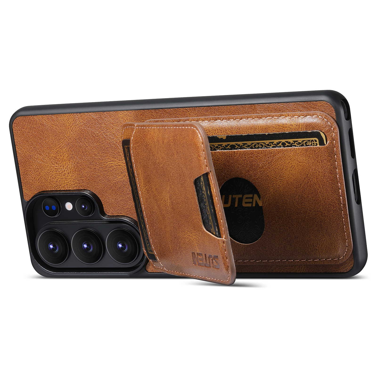 SUTENI H02YL Luxury Faux Leather Phone Case Card Holder Stand For Samsung Galaxy S26 Ultra S25 Plus S24 S23 S22 Note20
