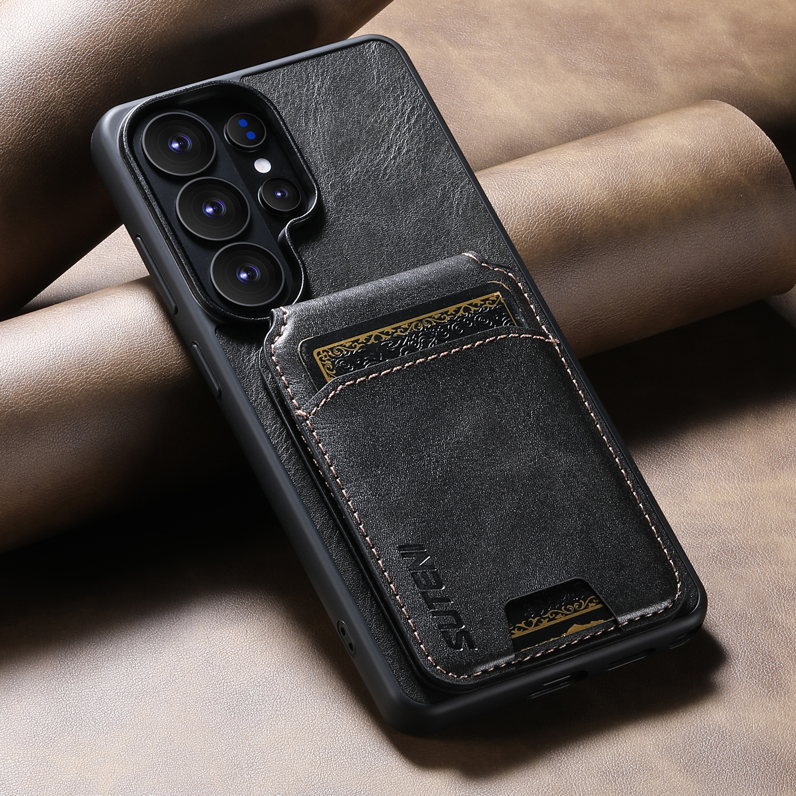 SUTENI H02YL Luxury Faux Leather Phone Case Card Holder Stand For Samsung Galaxy S26 Ultra S25 Plus S24 S23 S22 Note20