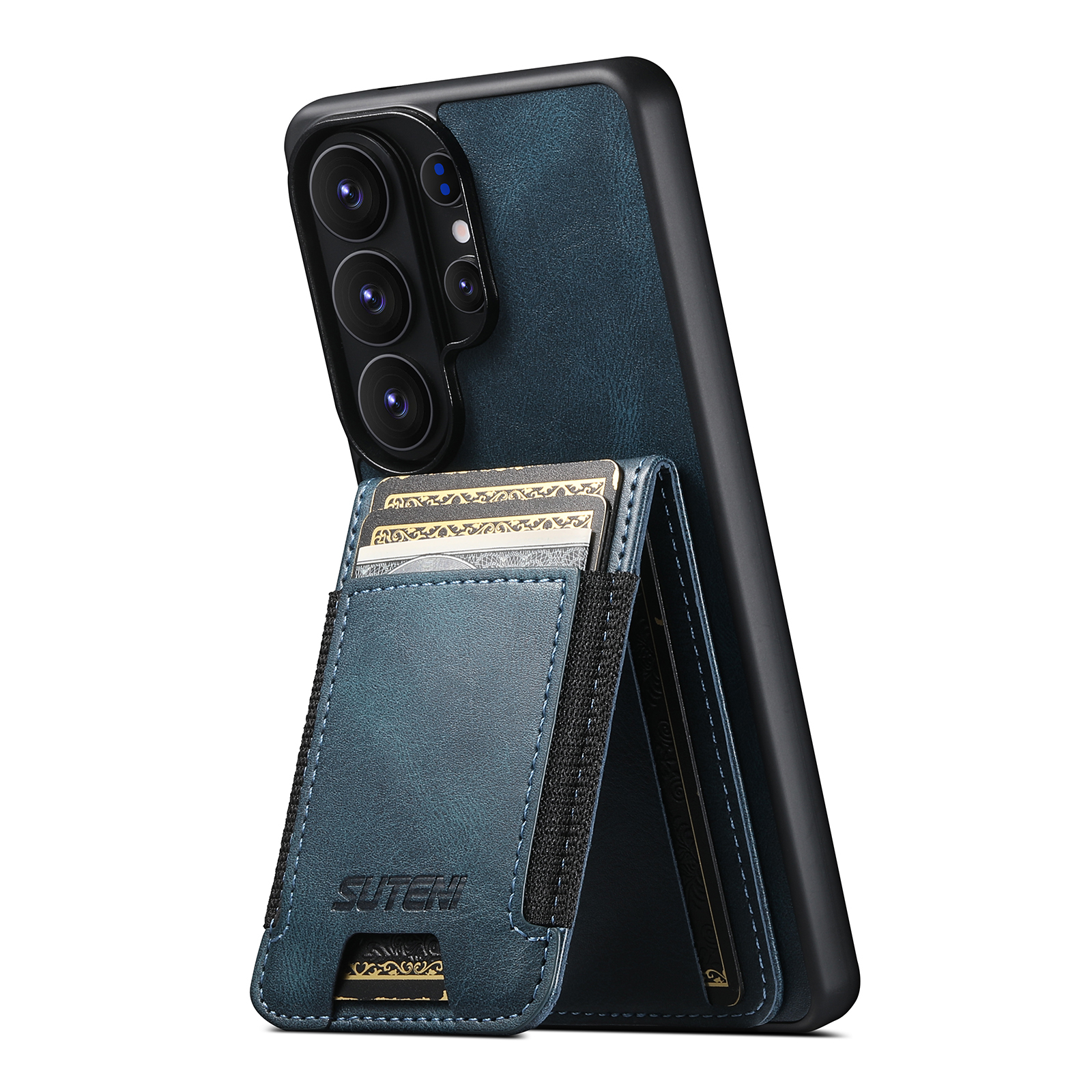 SUTENI H03YL Card Holder Phone Case Luxury Faux Leather Stand For Samsung Galaxy S26 Ultra S25 Plus S24 S23 S22 Note20