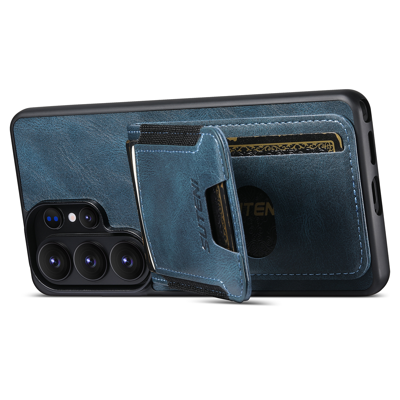 SUTENI H03YL Card Holder Phone Case Luxury Faux Leather Stand For Samsung Galaxy S26 Ultra S25 Plus S24 S23 S22 Note20