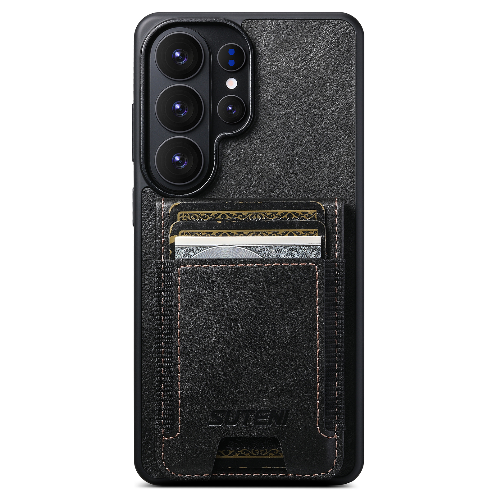SUTENI H03YL Card Holder Phone Case Luxury Faux Leather Stand For Samsung Galaxy S26 Ultra S25 Plus S24 S23 S22 Note20