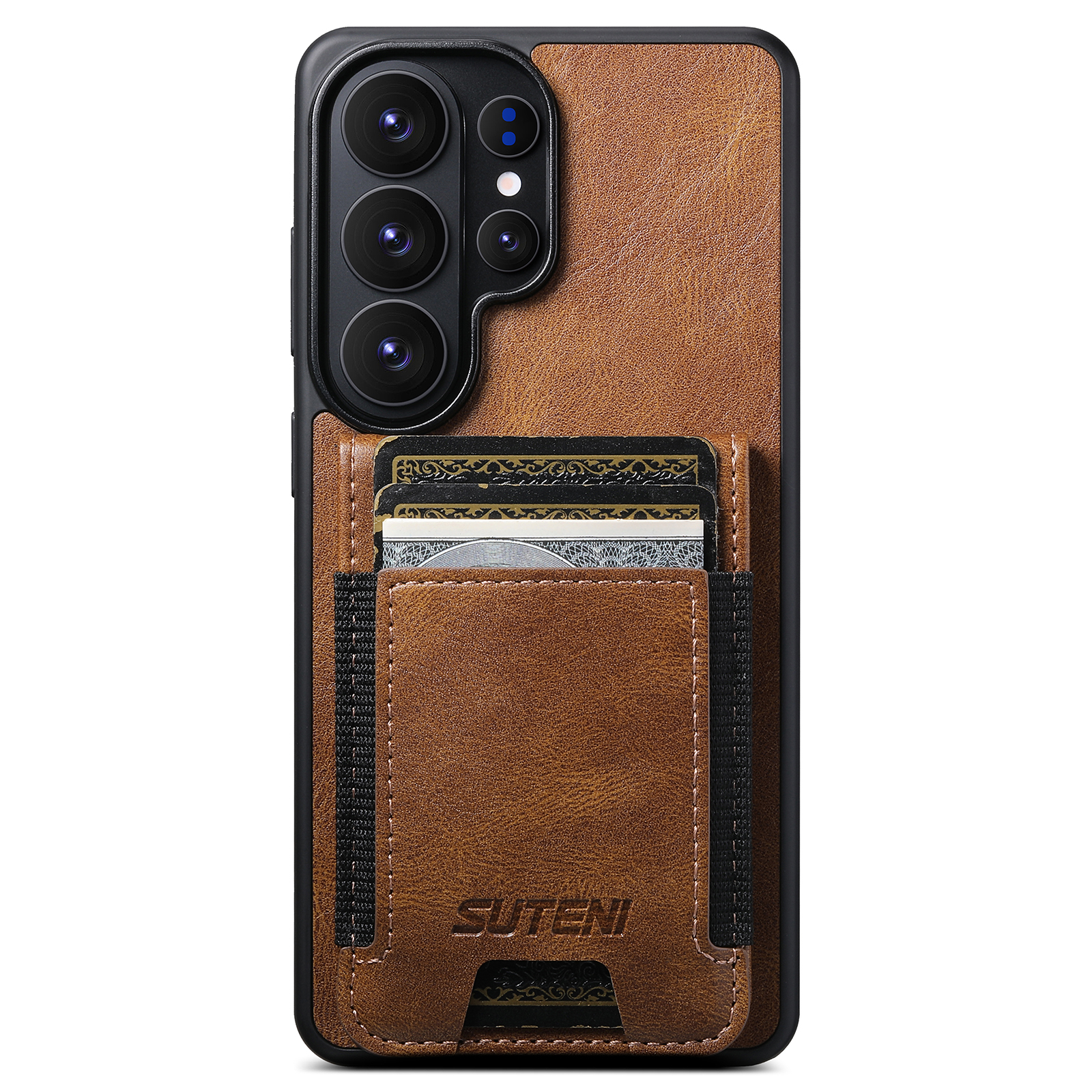 SUTENI H03YL Card Holder Phone Case Luxury Faux Leather Stand For Samsung Galaxy S26 Ultra S25 Plus S24 S23 S22 Note20