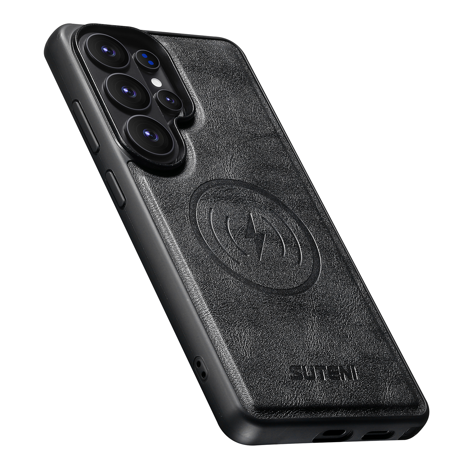 SUTENI G5 Frosted Feel Faux Leather Magnet Wireless Charging Phone Case  For Samsung Galaxy S26 Ultra S25 S24 S23 S22