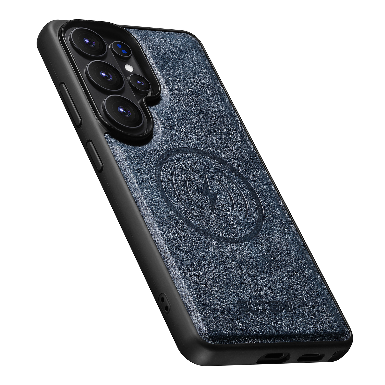 SUTENI G5 Frosted Feel Faux Leather Magnet Wireless Charging Phone Case  For Samsung Galaxy S26 Ultra S25 S24 S23 S22
