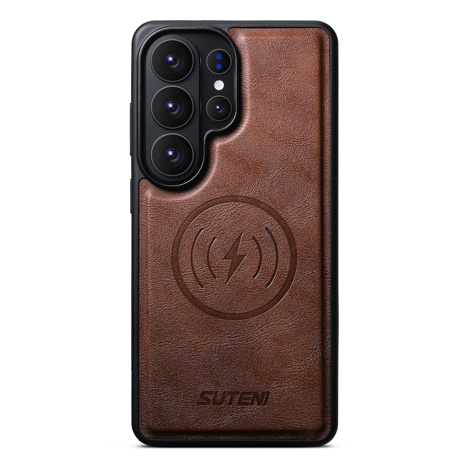 SUTENI G5 Frosted Feel Faux Leather Magnet Wireless Charging Phone Case  For Samsung Galaxy S26 Ultra S25 S24 S23 S22