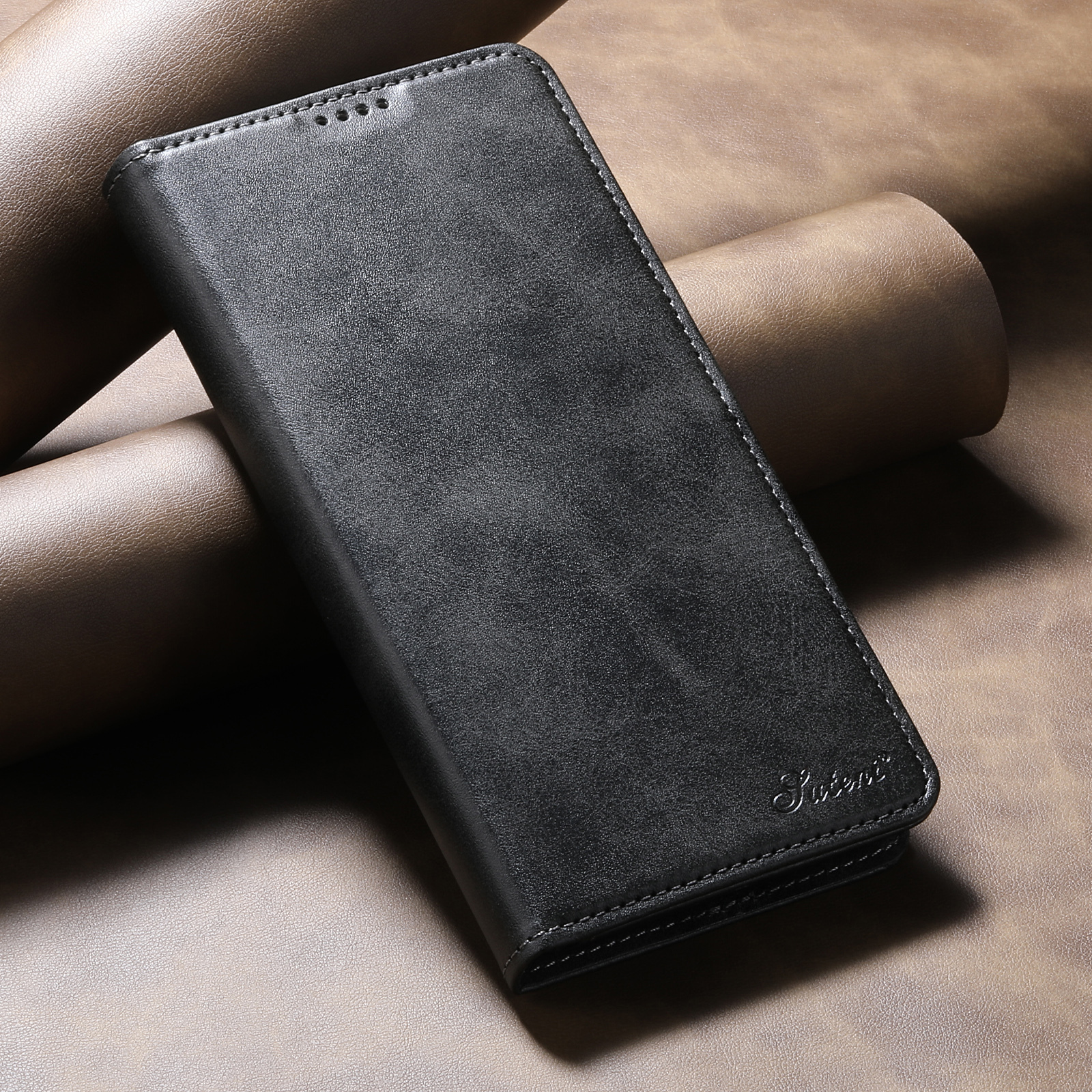 SUTENI J01 Faux Leather Card Holder Stand Wallet Magnet Flip Cover Phone Case For Samsung Galaxy S26 Ultra S25 Plus S24 S23 S22 Note20