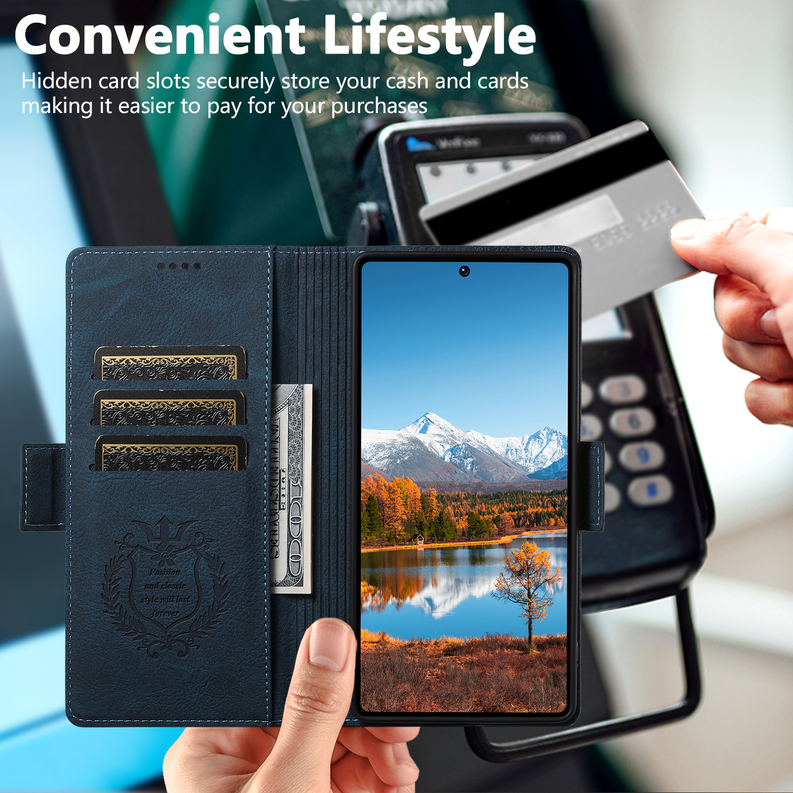 SUTENI J07 Wireless Charging Faux Leather Card Holder Stand Wallet Magnetic Button Flip Cover Phone Case For Samsung Galaxy S26 Ultra S25 S24 S23 S22