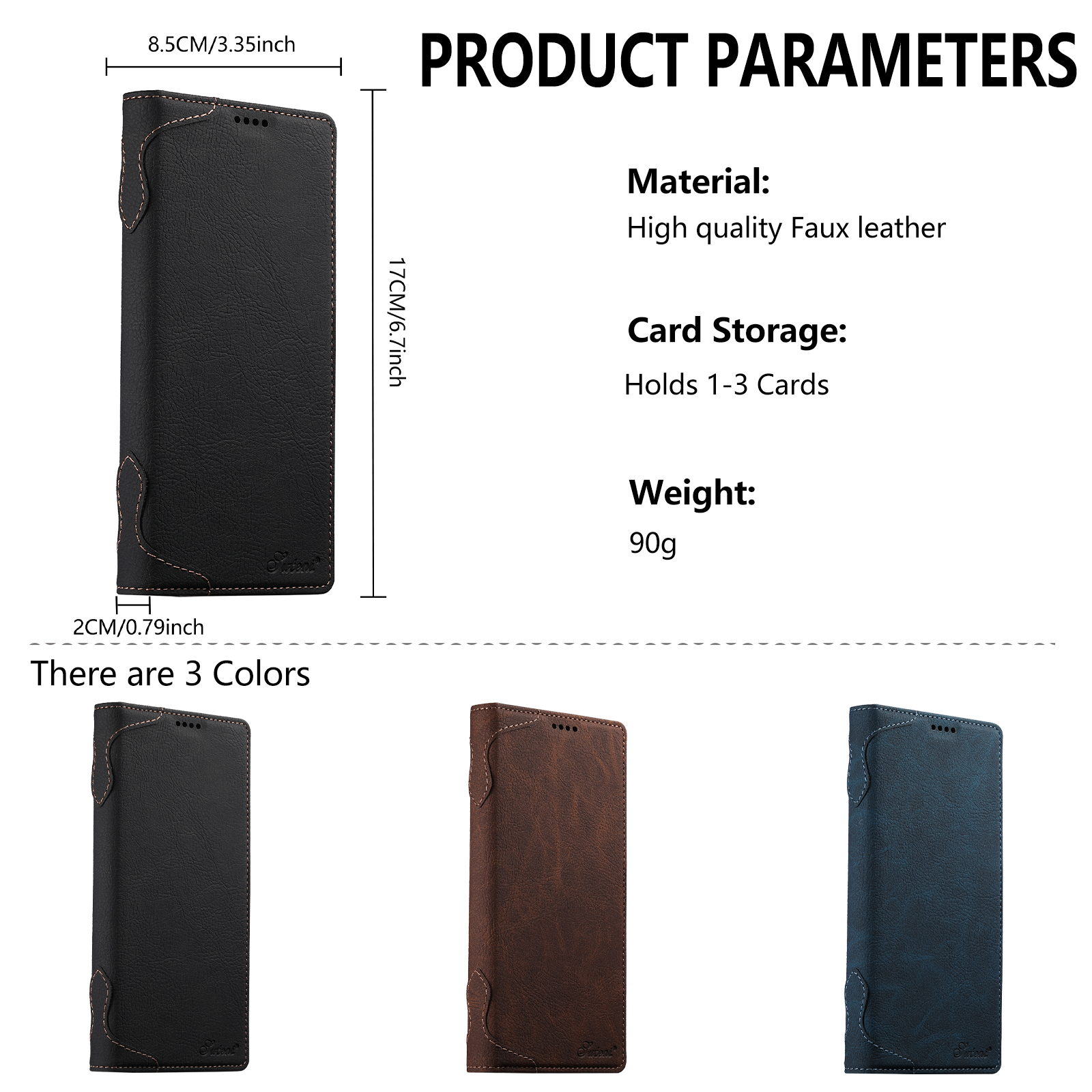 SUTENI J07 Wireless Charging Faux Leather Card Holder Stand Wallet Magnetic Button Flip Cover Phone Case For Samsung Galaxy S26 Ultra S25 S24 S23 S22