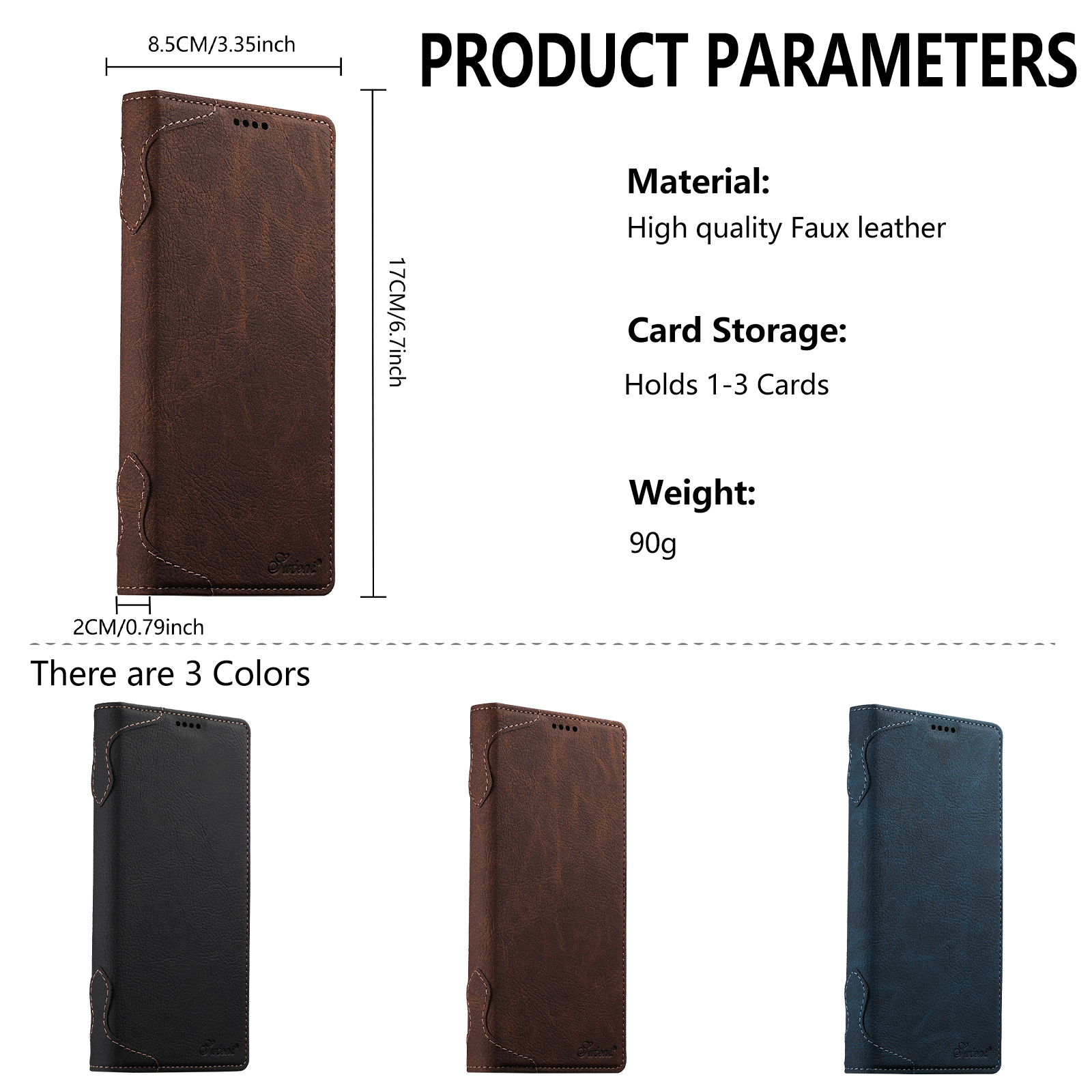 SUTENI J07 Wireless Charging Faux Leather Card Holder Stand Wallet Magnetic Button Flip Cover Phone Case For Samsung Galaxy S26 Ultra S25 S24 S23 S22