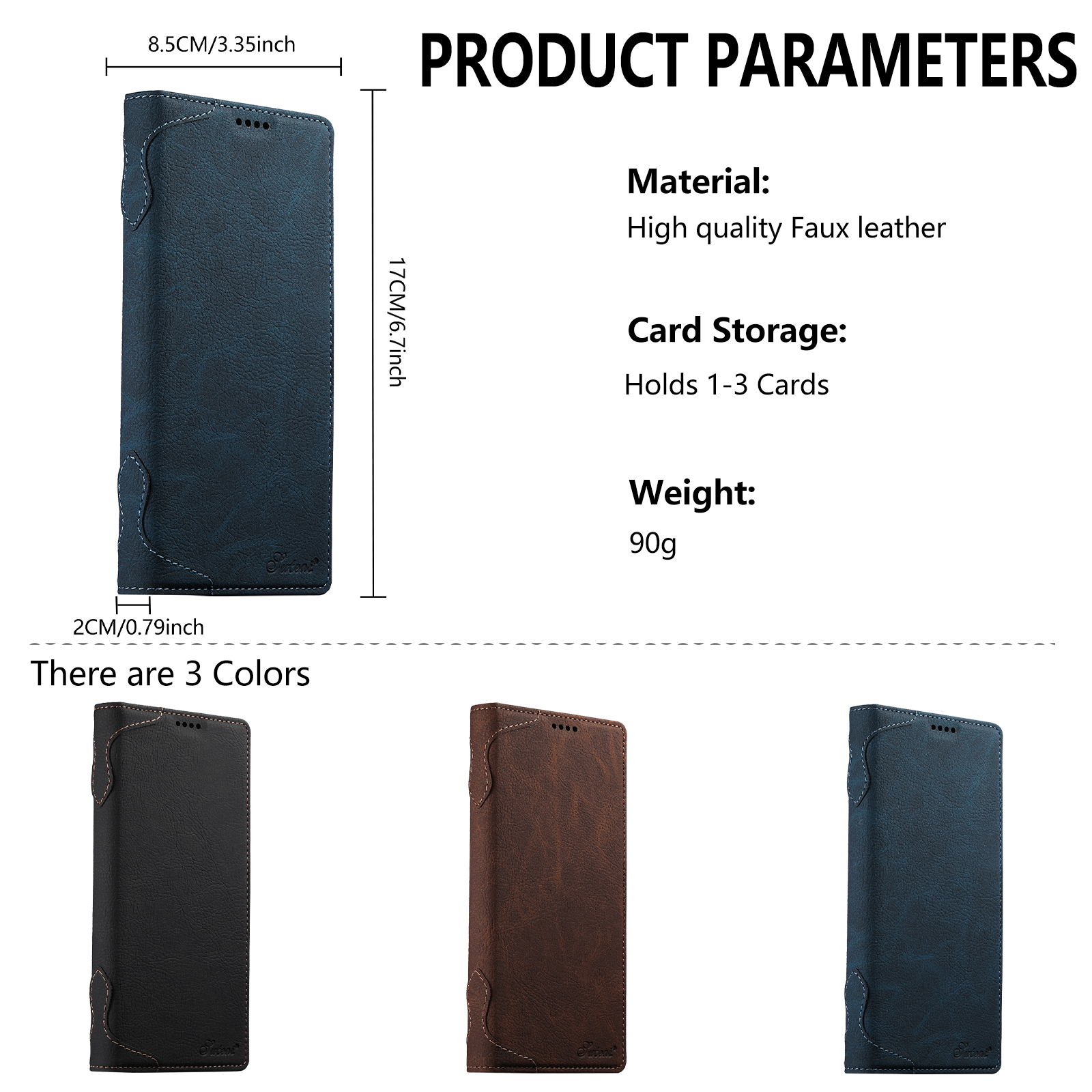 SUTENI J07 Wireless Charging Faux Leather Card Holder Stand Wallet Magnetic Button Flip Cover Phone Case For Samsung Galaxy S26 Ultra S25 S24 S23 S22