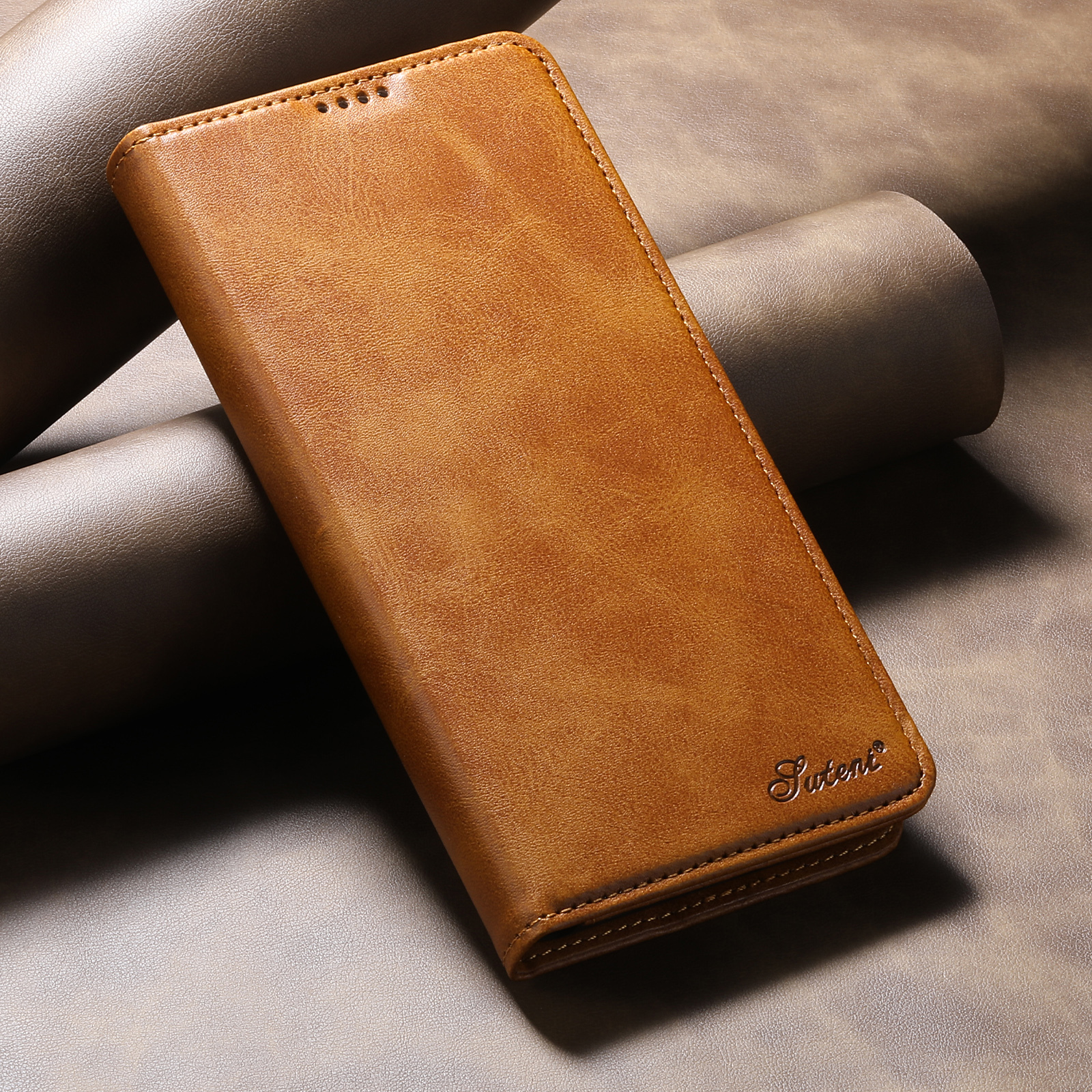 SUTENI J01 Faux Leather Card Holder Stand Wallet Magnet Flip Cover Phone Case For Samsung Galaxy S26 Ultra S25 Plus S24 S23 S22 Note20